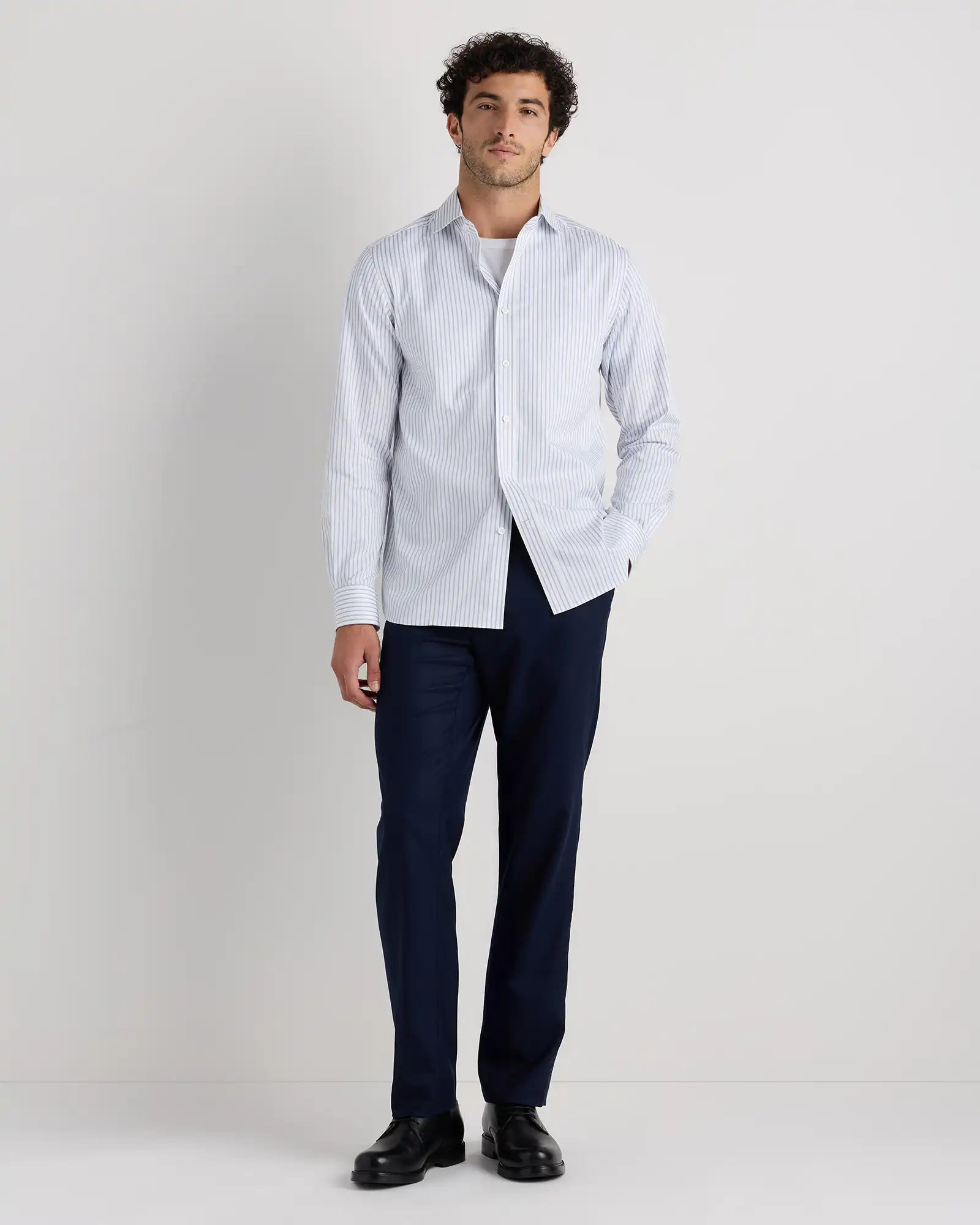 Organic Cotton Stretch Twill Dress Shirt
