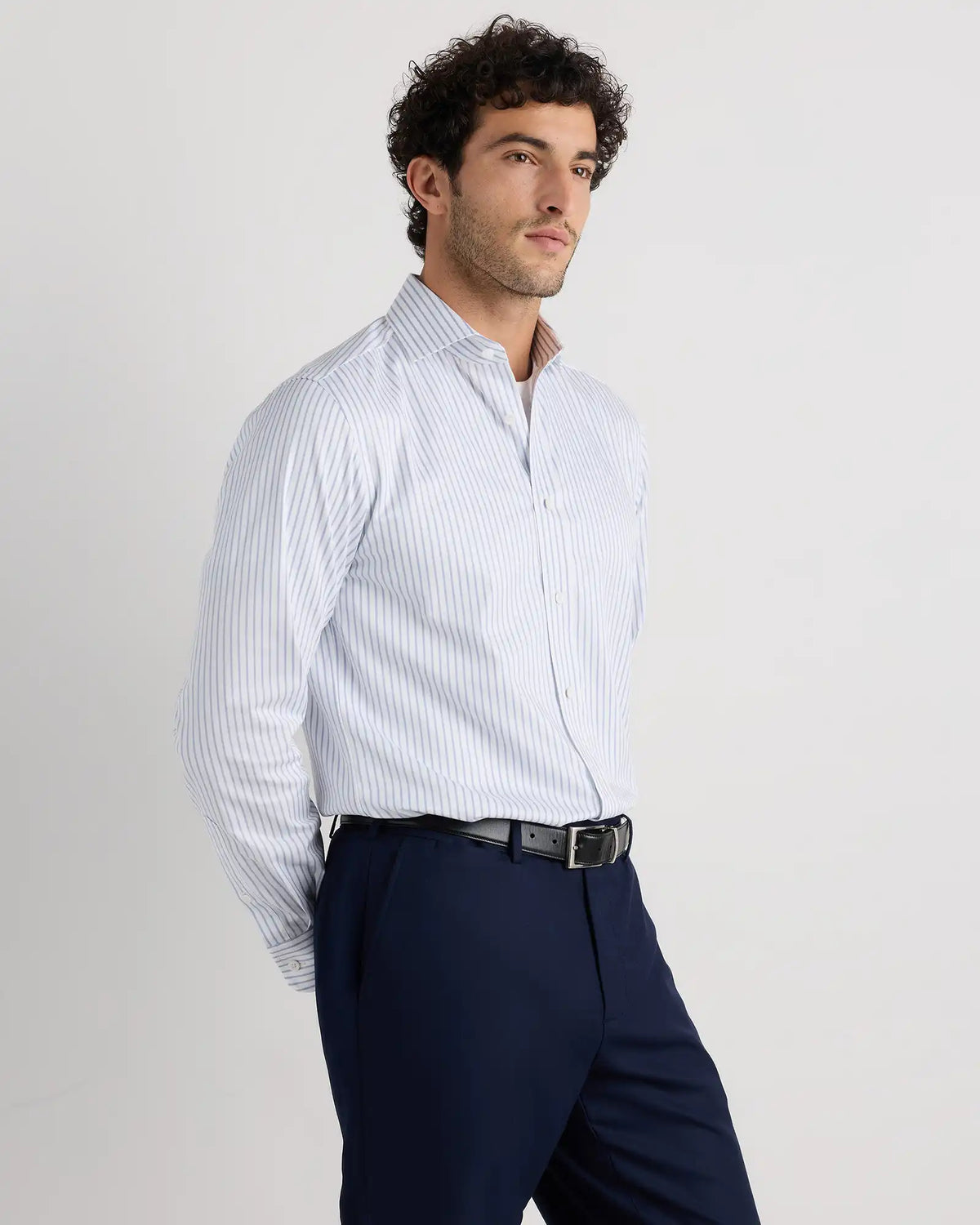 Organic Cotton Stretch Twill Dress Shirt