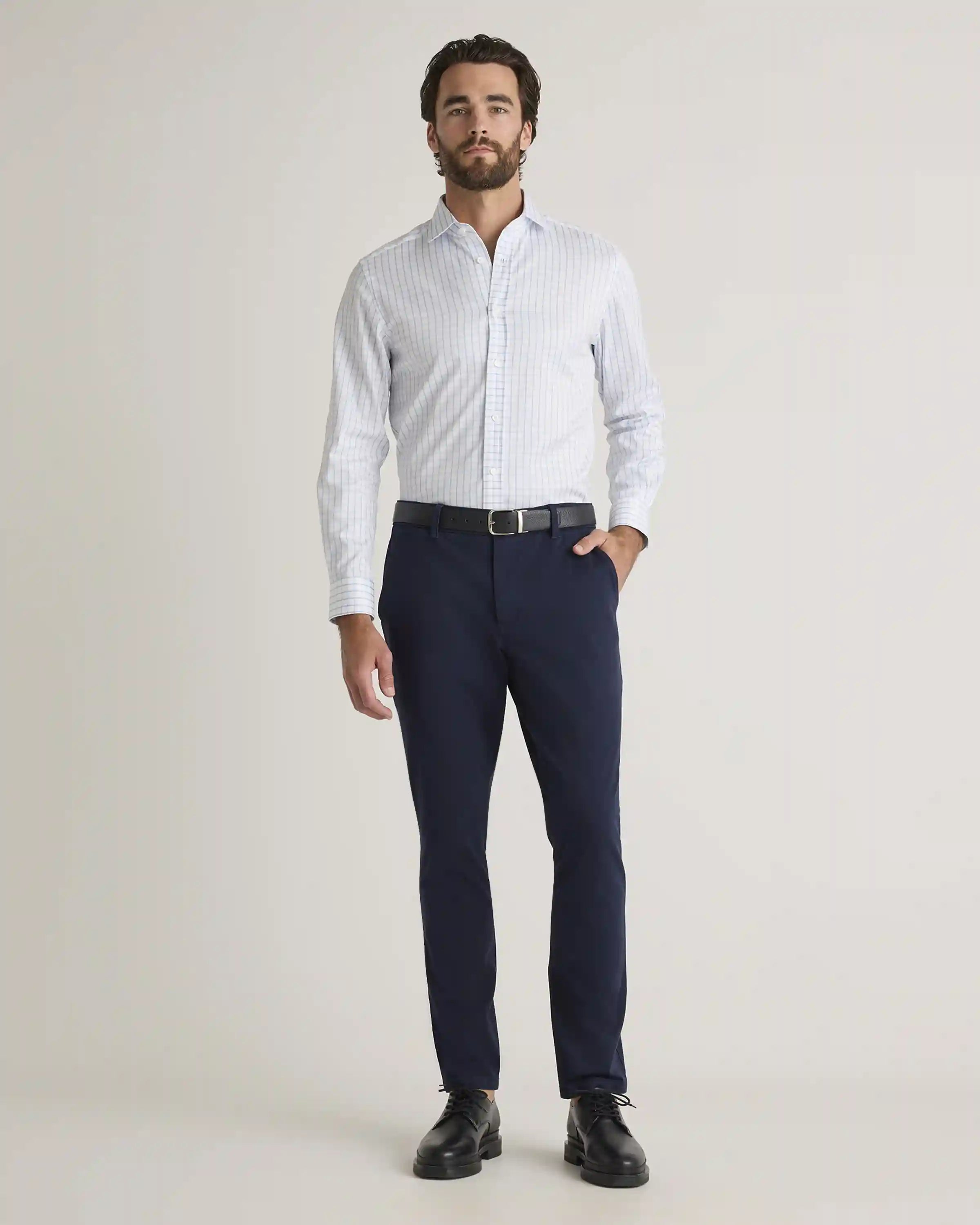 Organic Cotton Stretch Twill Dress Shirt