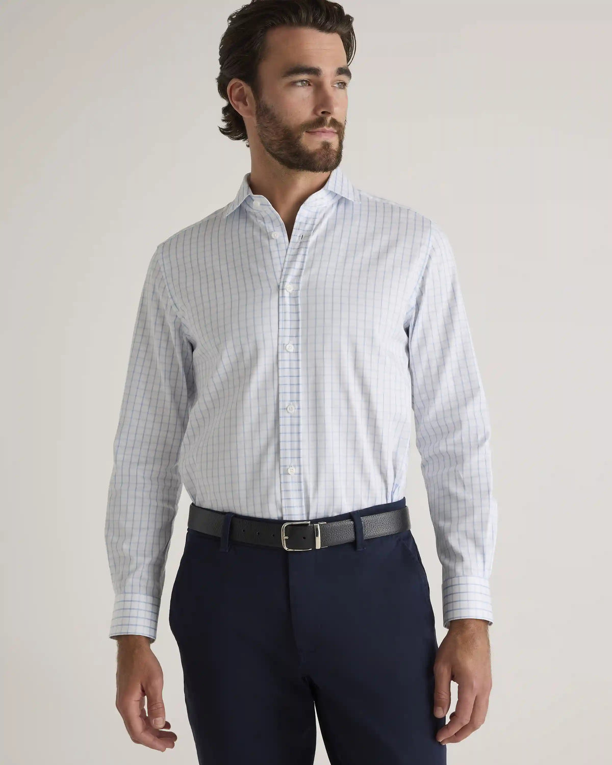 Organic Cotton Stretch Twill Dress Shirt