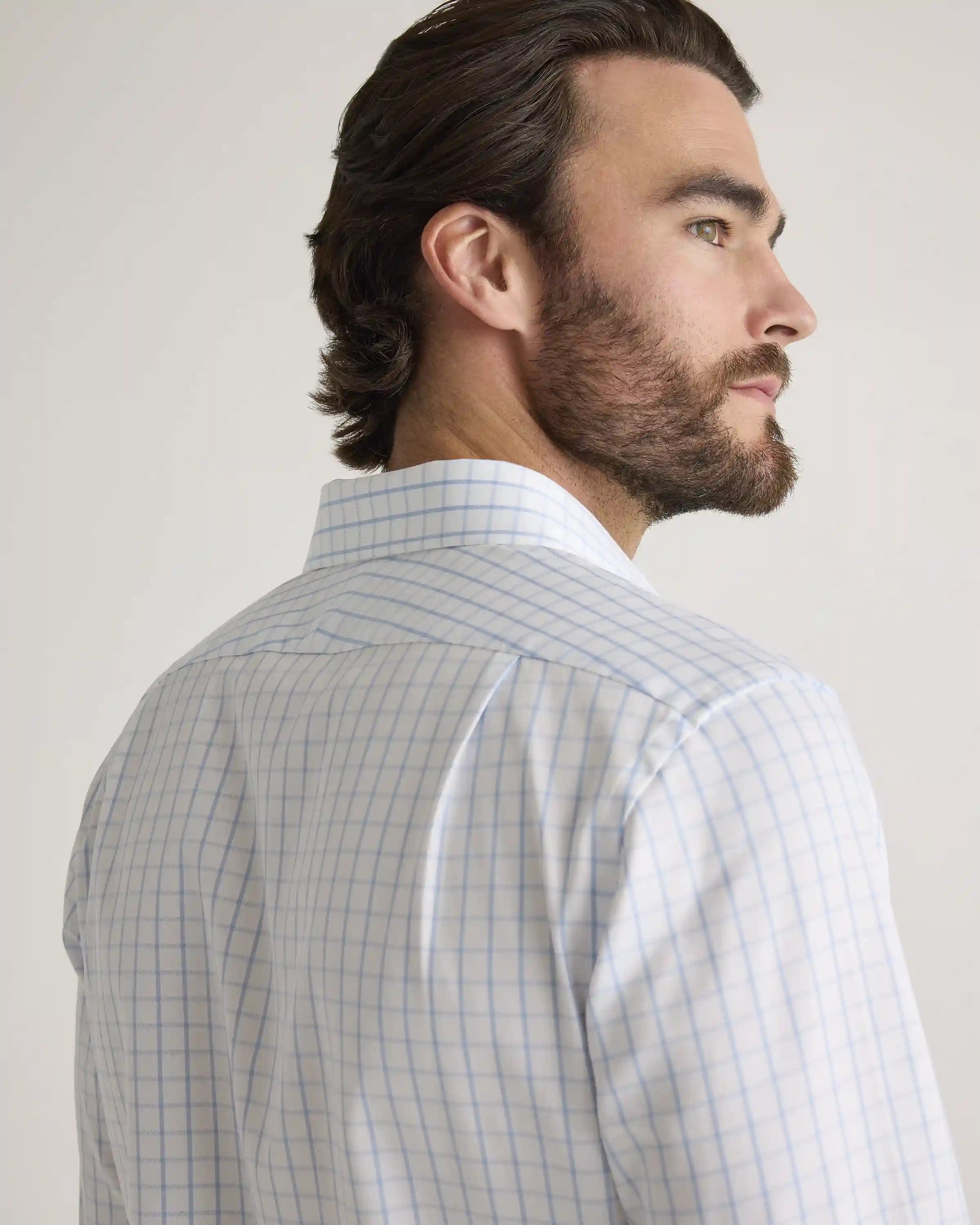 Organic Cotton Stretch Twill Dress Shirt