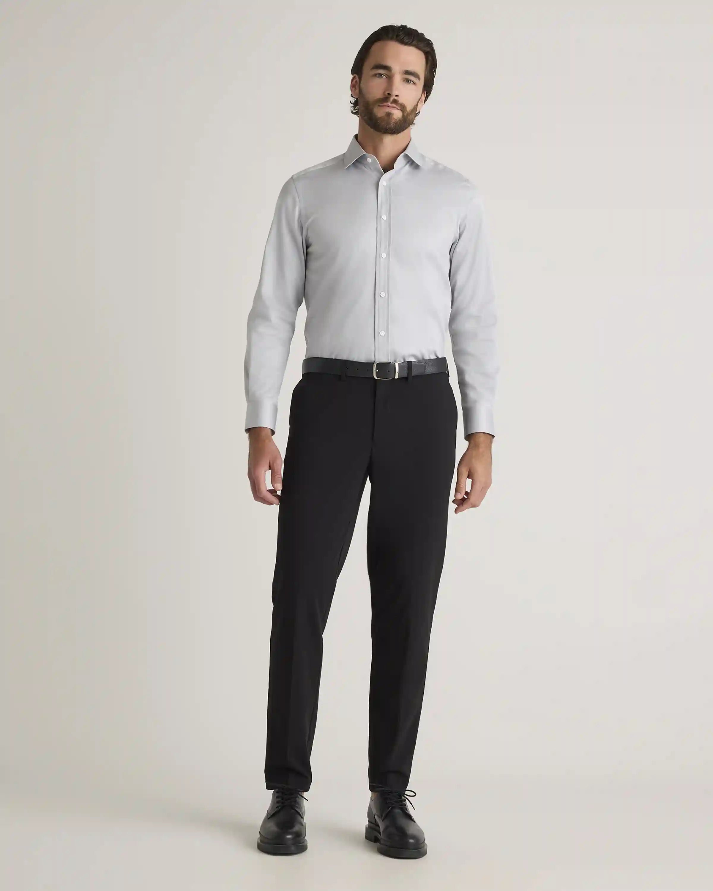 Organic Cotton Stretch Twill Dress Shirt