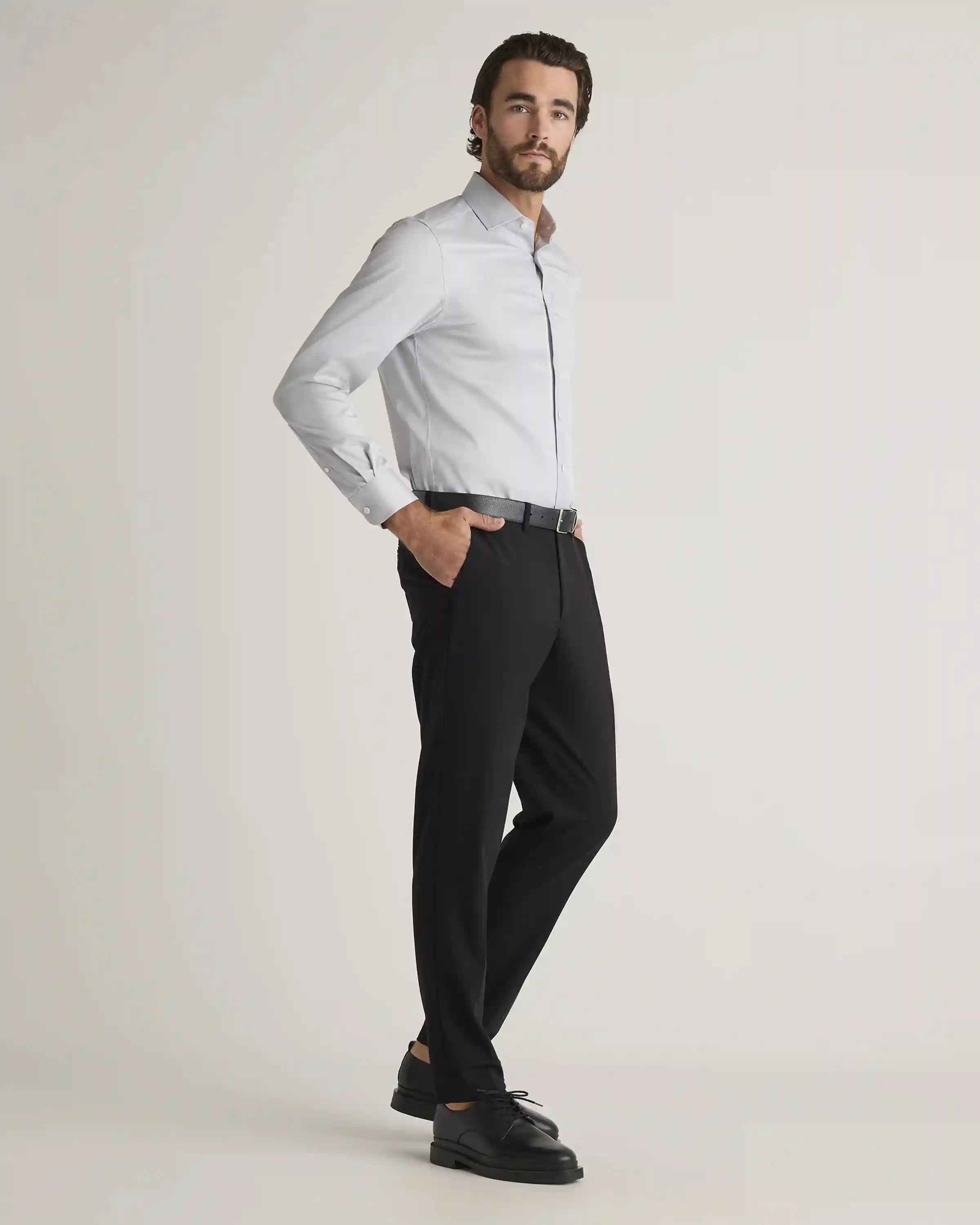 Organic Cotton Stretch Twill Dress Shirt