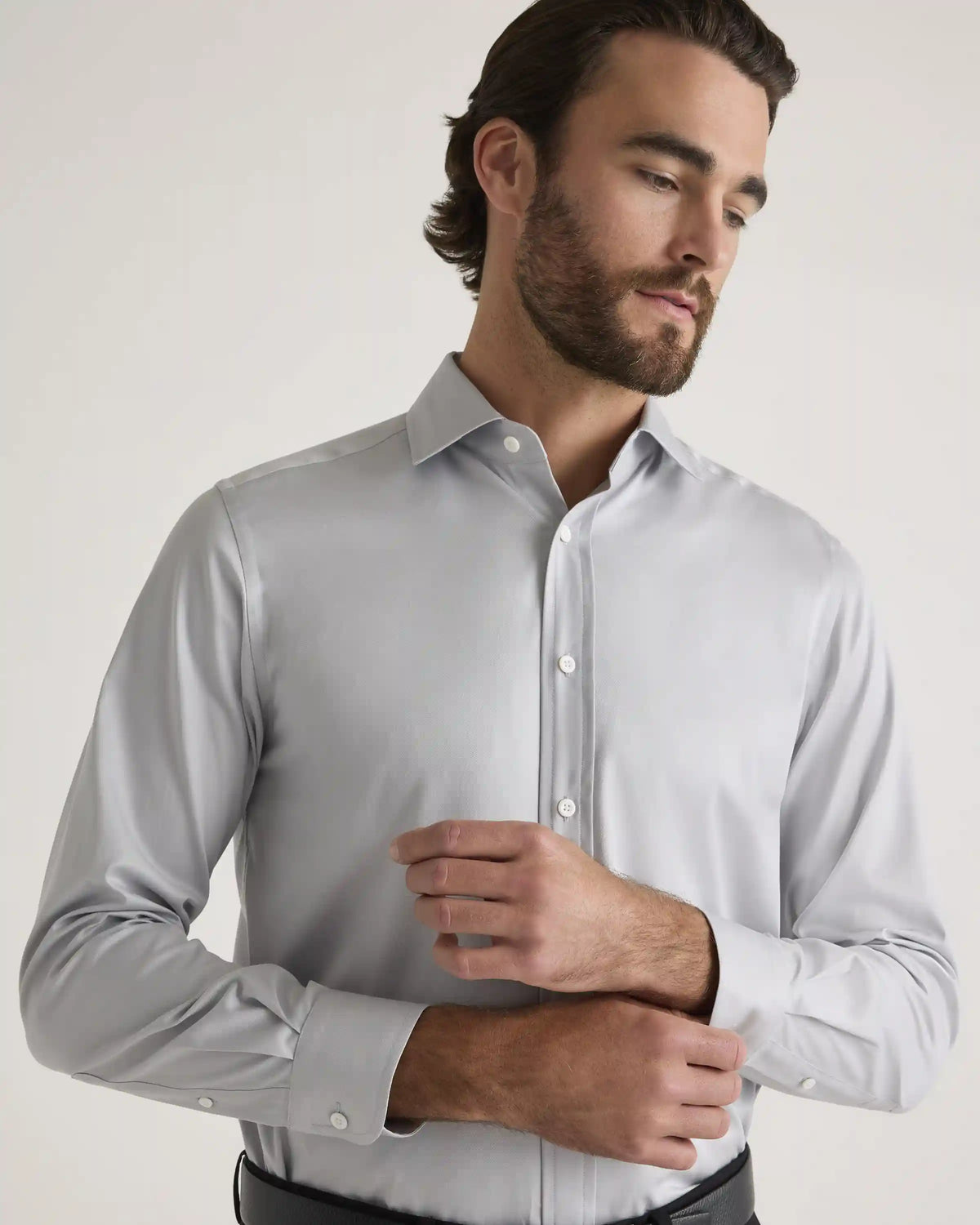 Organic Cotton Stretch Twill Dress Shirt