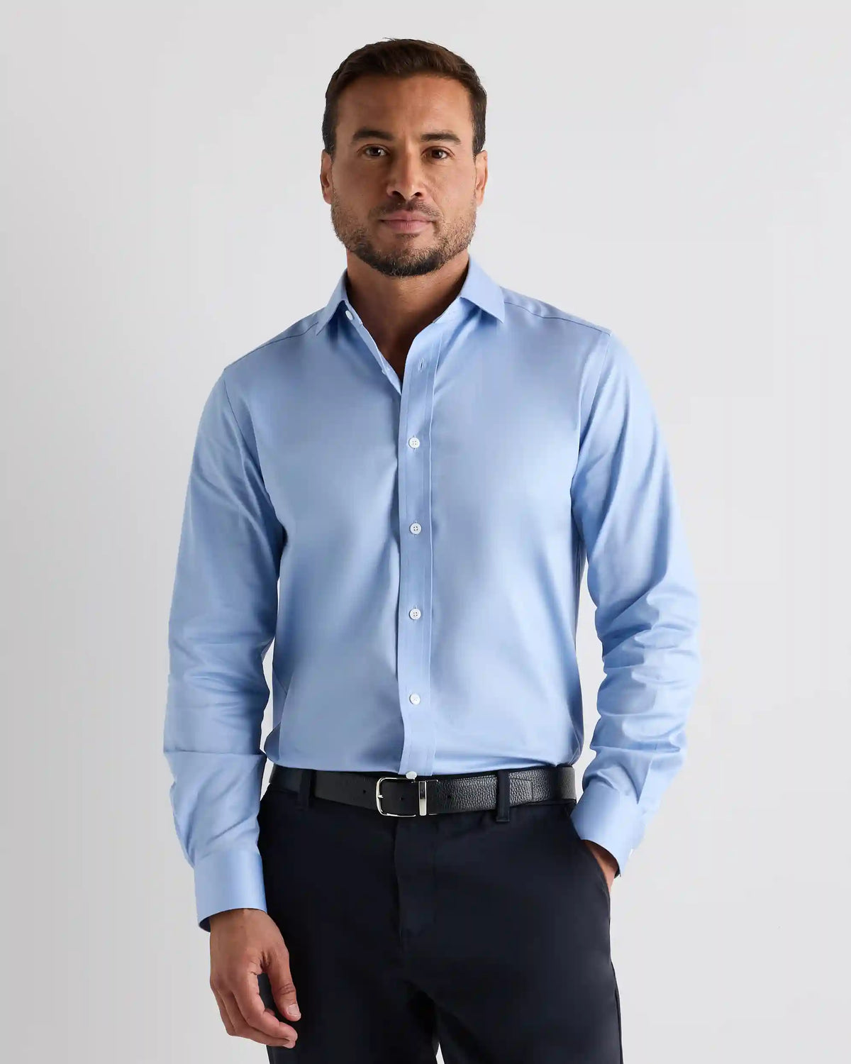 Organic Cotton Stretch Twill Dress Shirt