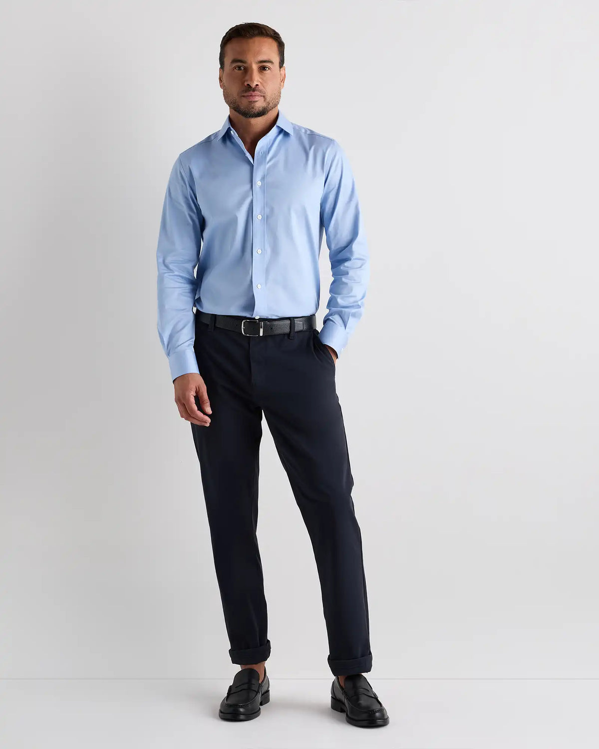 Organic Cotton Stretch Twill Dress Shirt