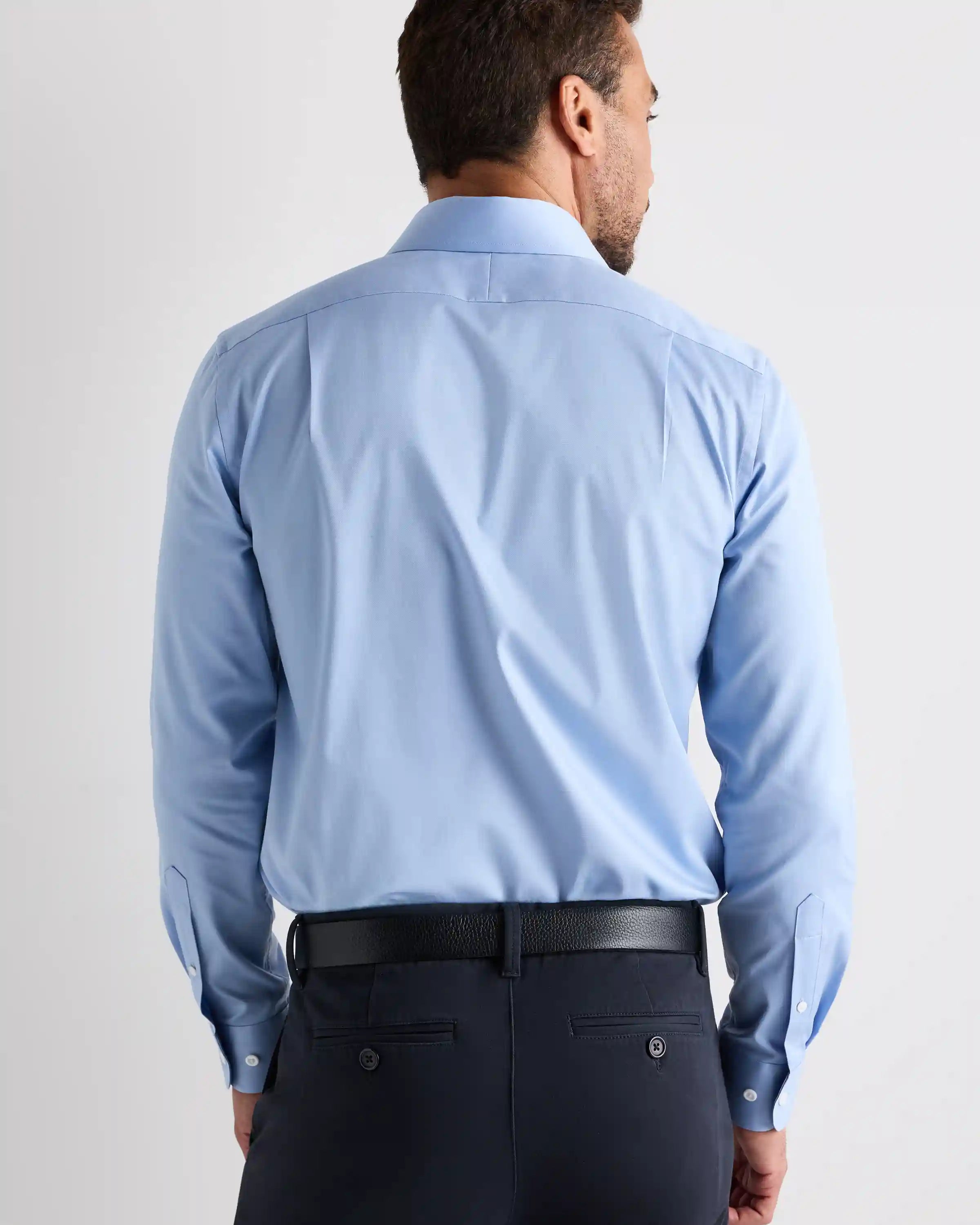 Organic Cotton Stretch Twill Dress Shirt