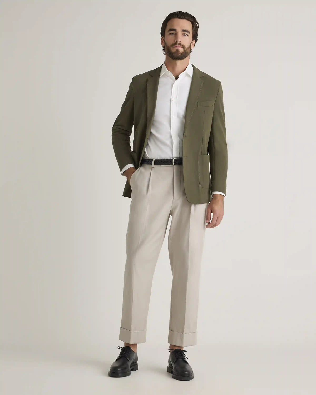 Organic Cotton Stretch Twill Dress Shirt