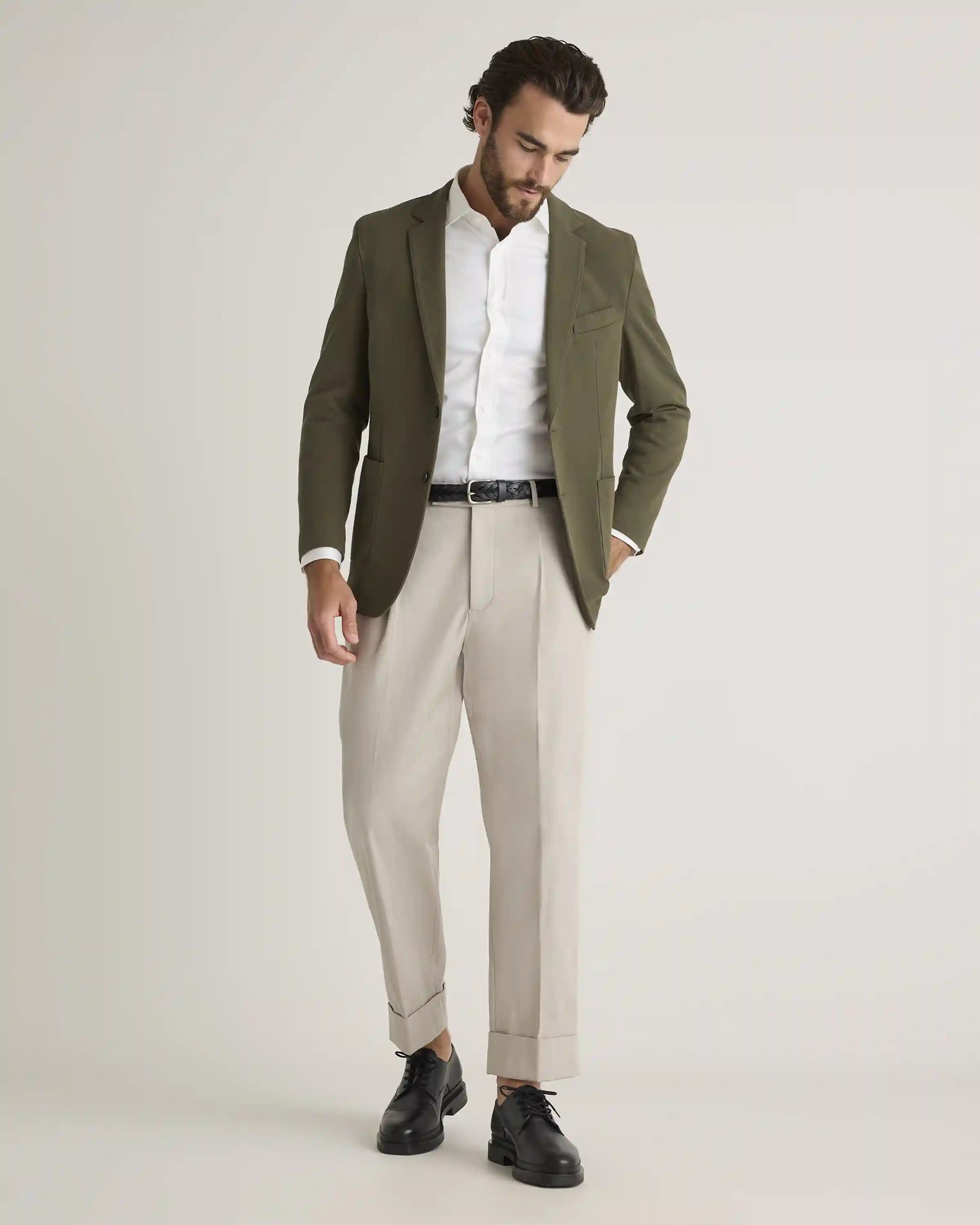 Organic Cotton Stretch Twill Dress Shirt