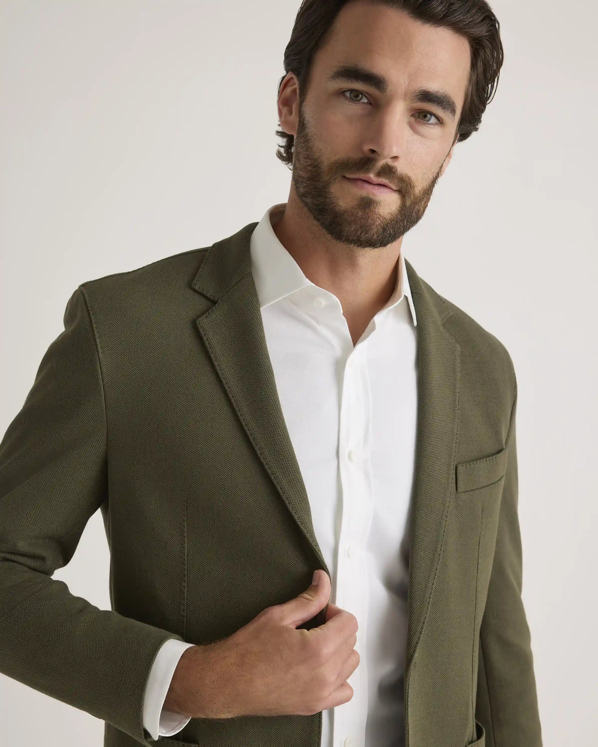 Organic Cotton Stretch Twill Dress Shirt