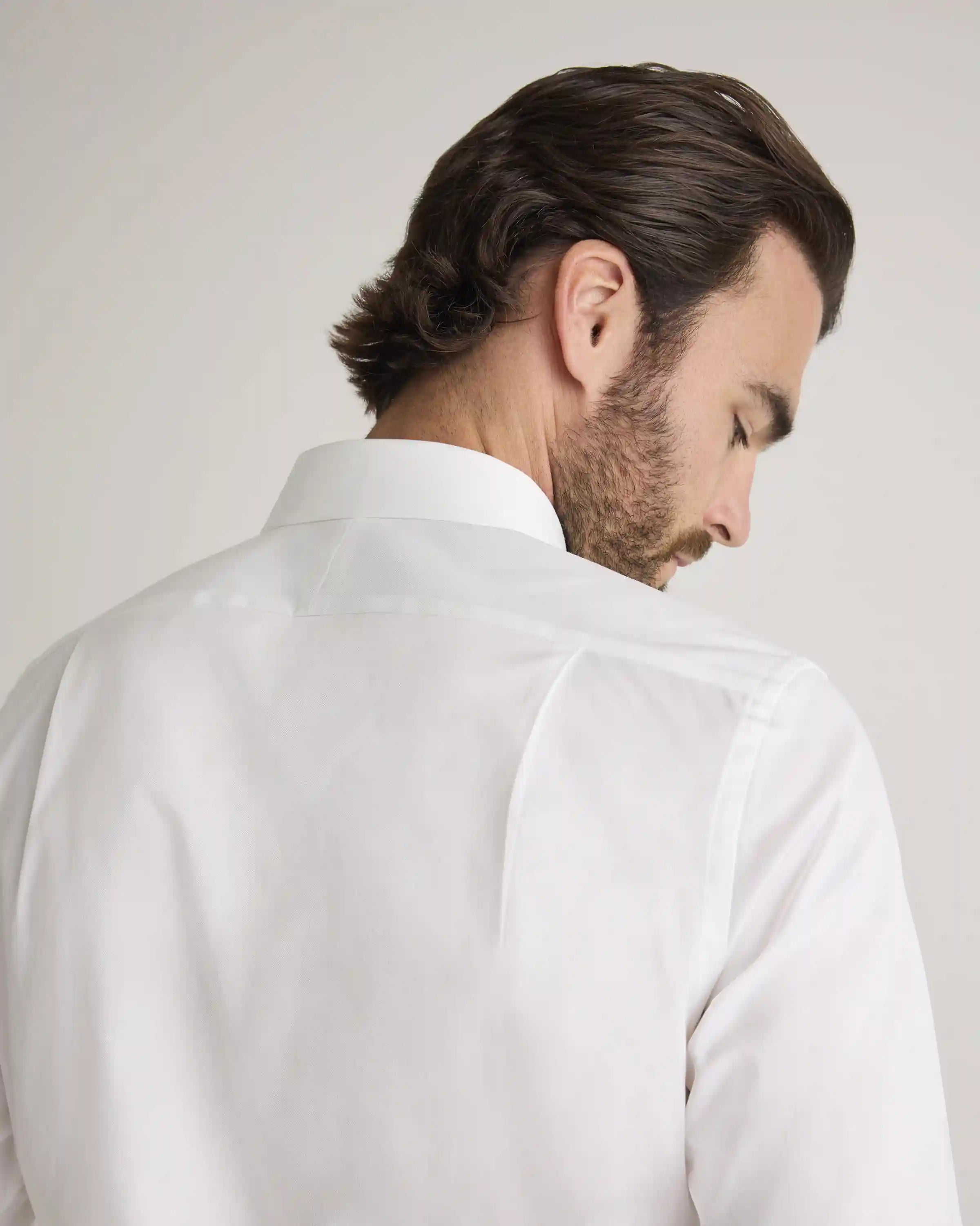 Organic Cotton Stretch Twill Dress Shirt