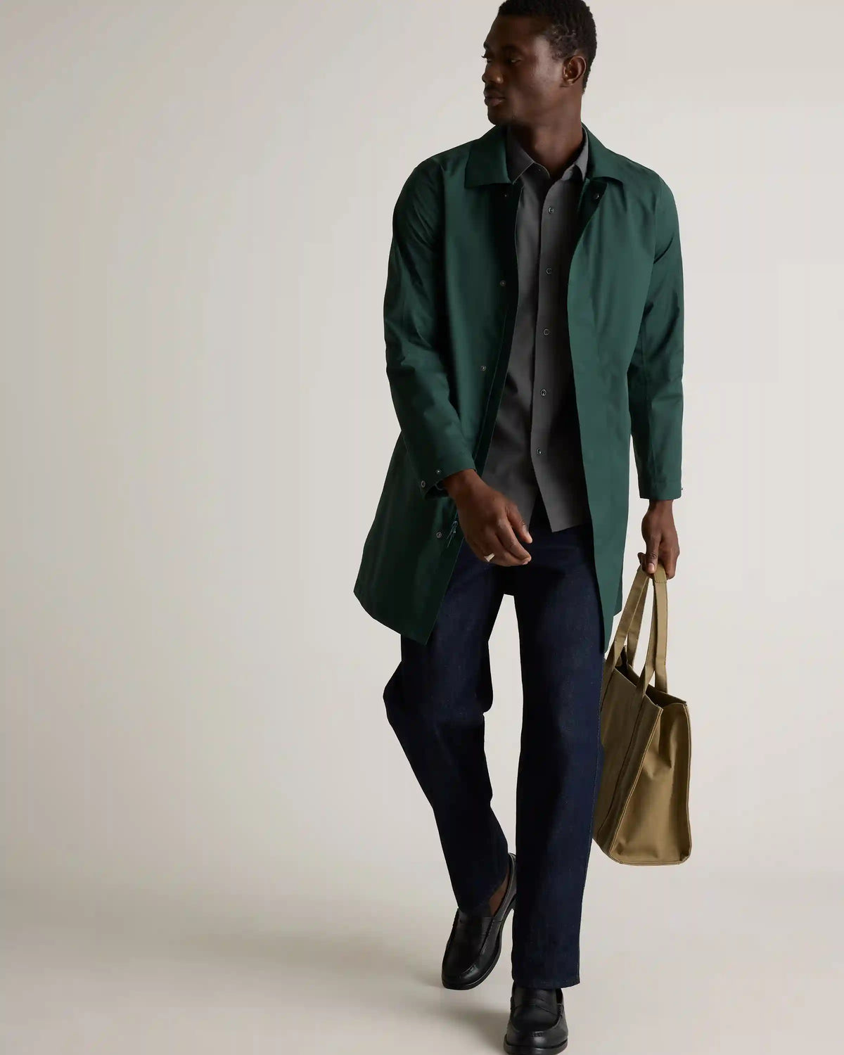 Organic Cotton Stretch Textured Twill Shirt
