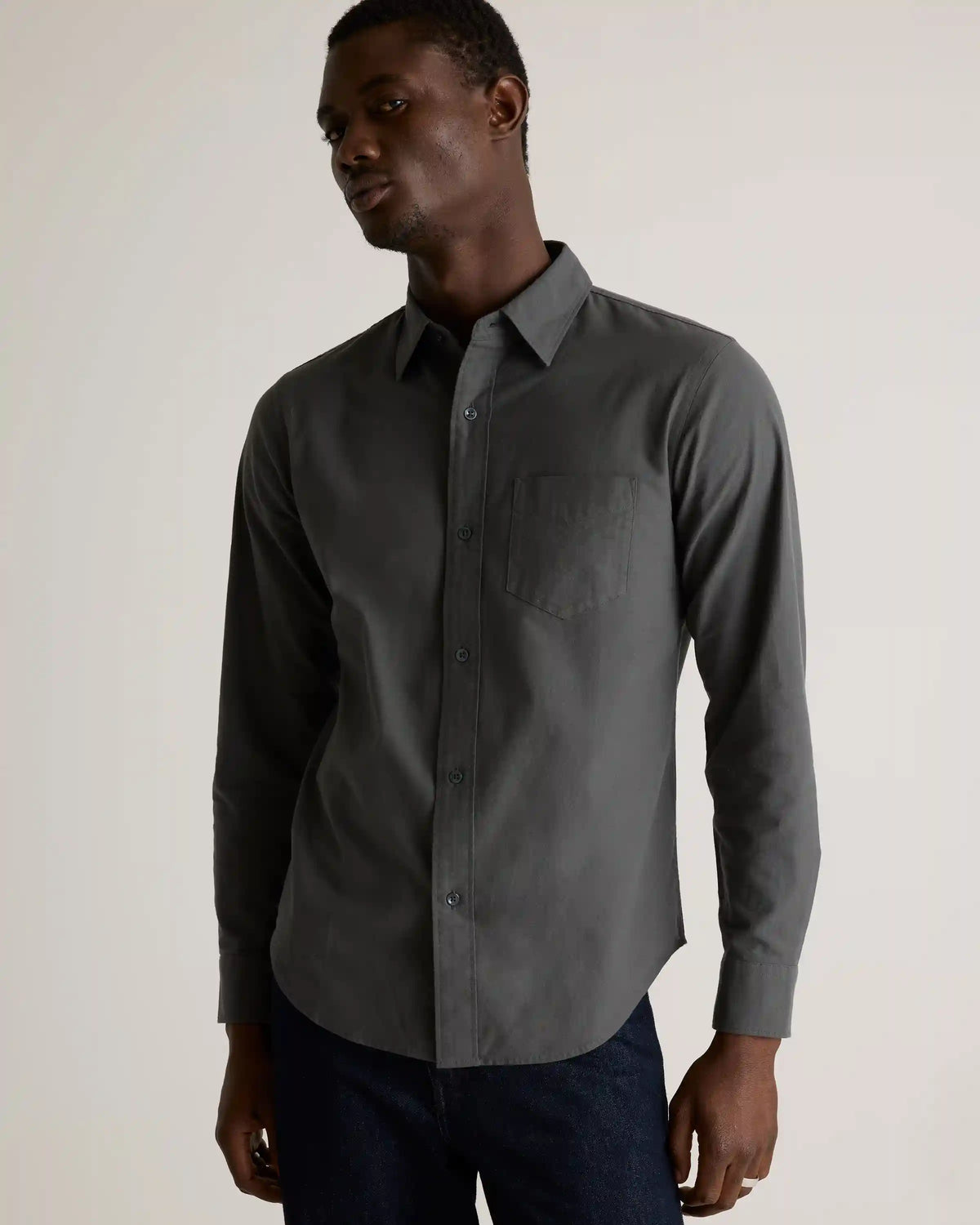 Organic Cotton Stretch Textured Twill Shirt