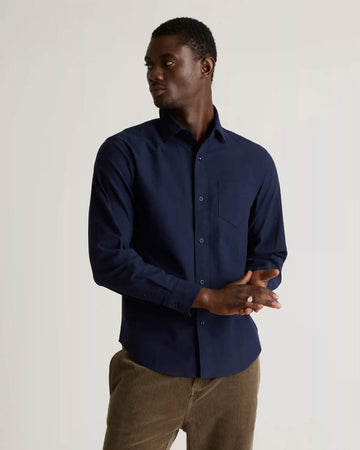 Organic Cotton Stretch Textured Twill Shirt