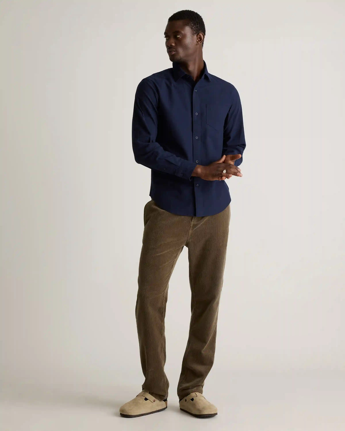 Organic Cotton Stretch Textured Twill Shirt