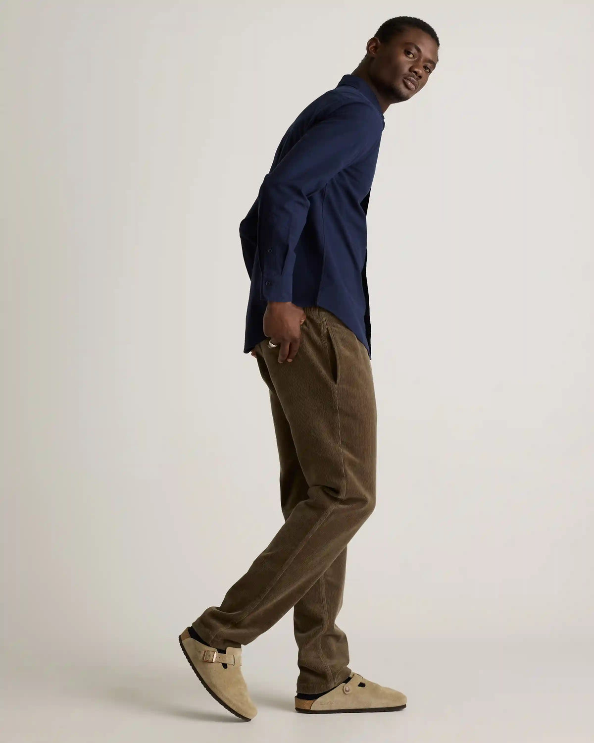 Organic Cotton Stretch Textured Twill Shirt
