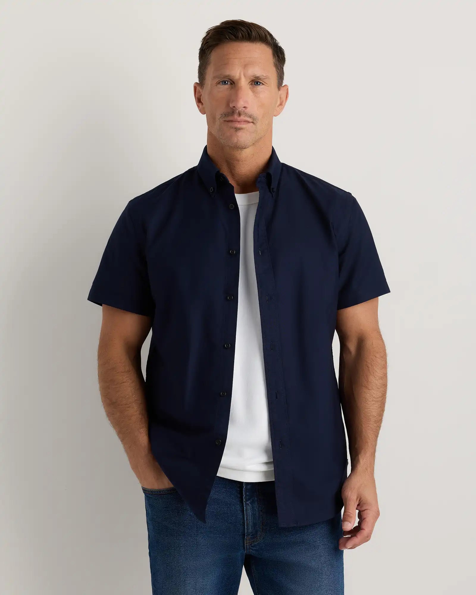 100% Organic Cotton Short Sleeve Oxford Shirt