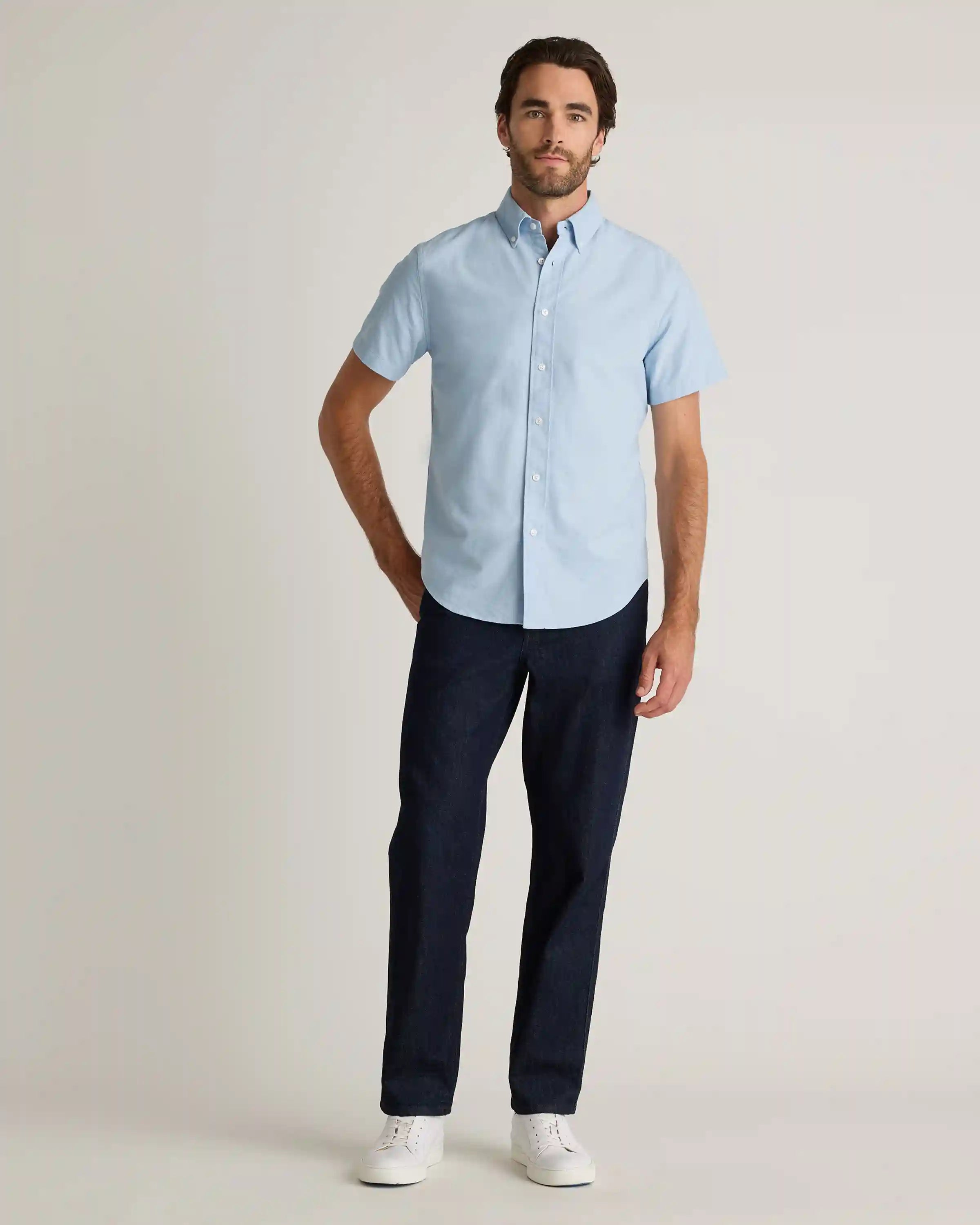 100% Organic Cotton Short Sleeve Oxford Shirt