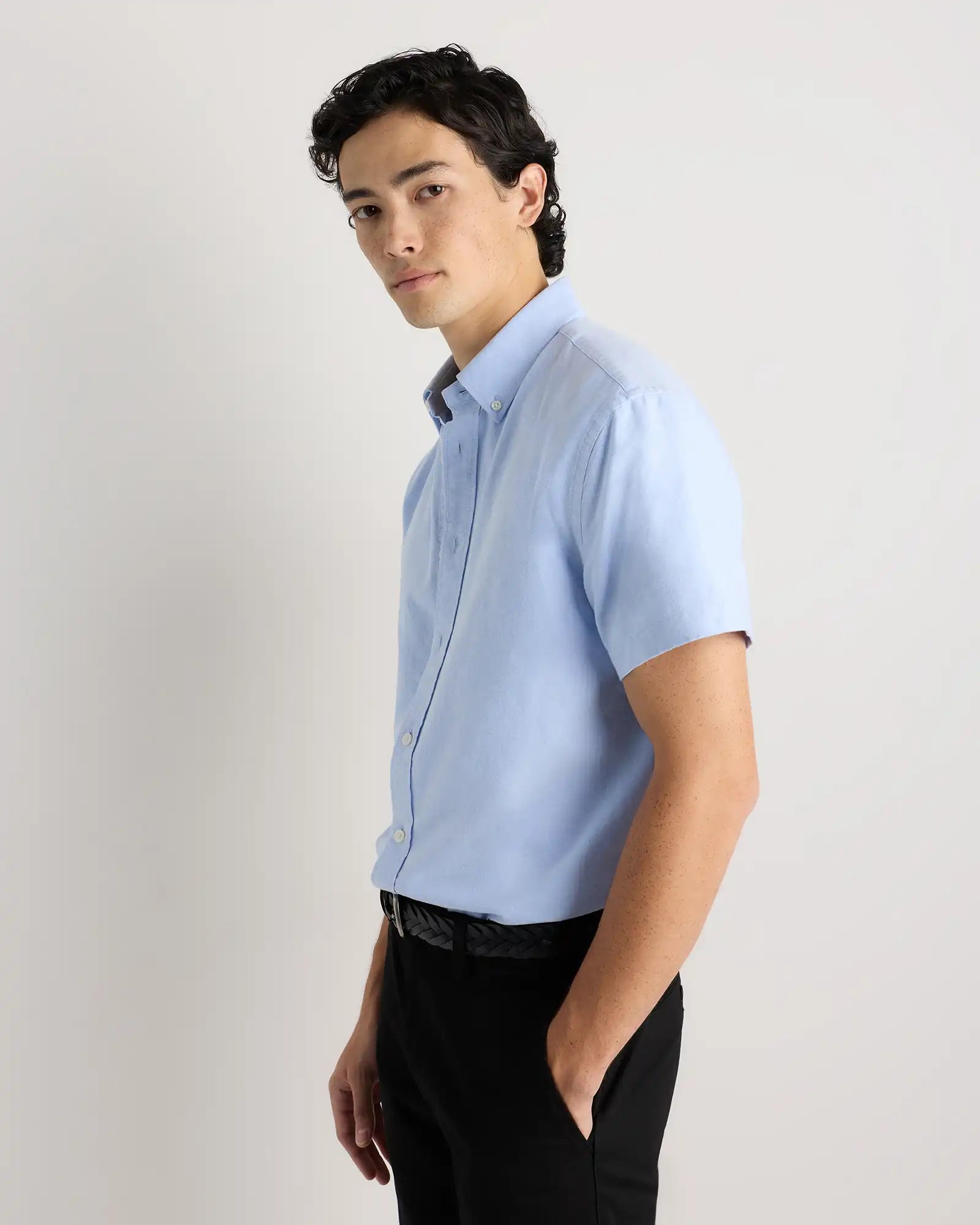 100% Organic Cotton Short Sleeve Oxford Shirt