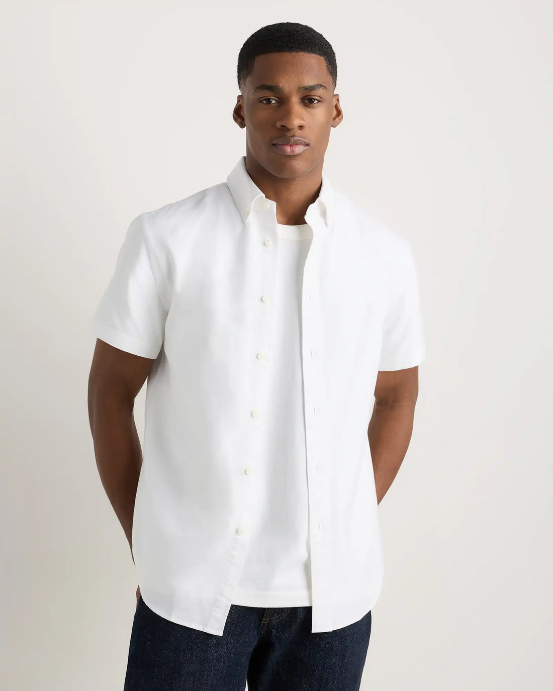 100% Organic Cotton Short Sleeve Oxford Shirt
