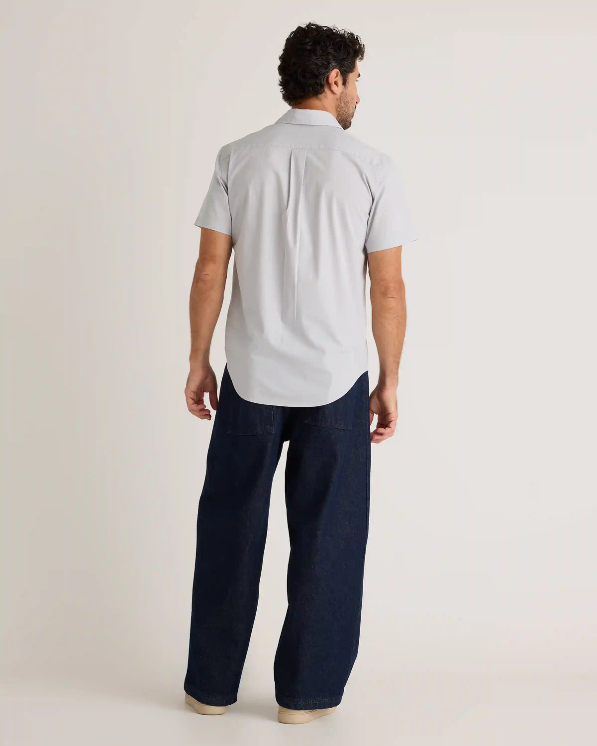 Organic Cotton Stretch Poplin Short Sleeve Shirt