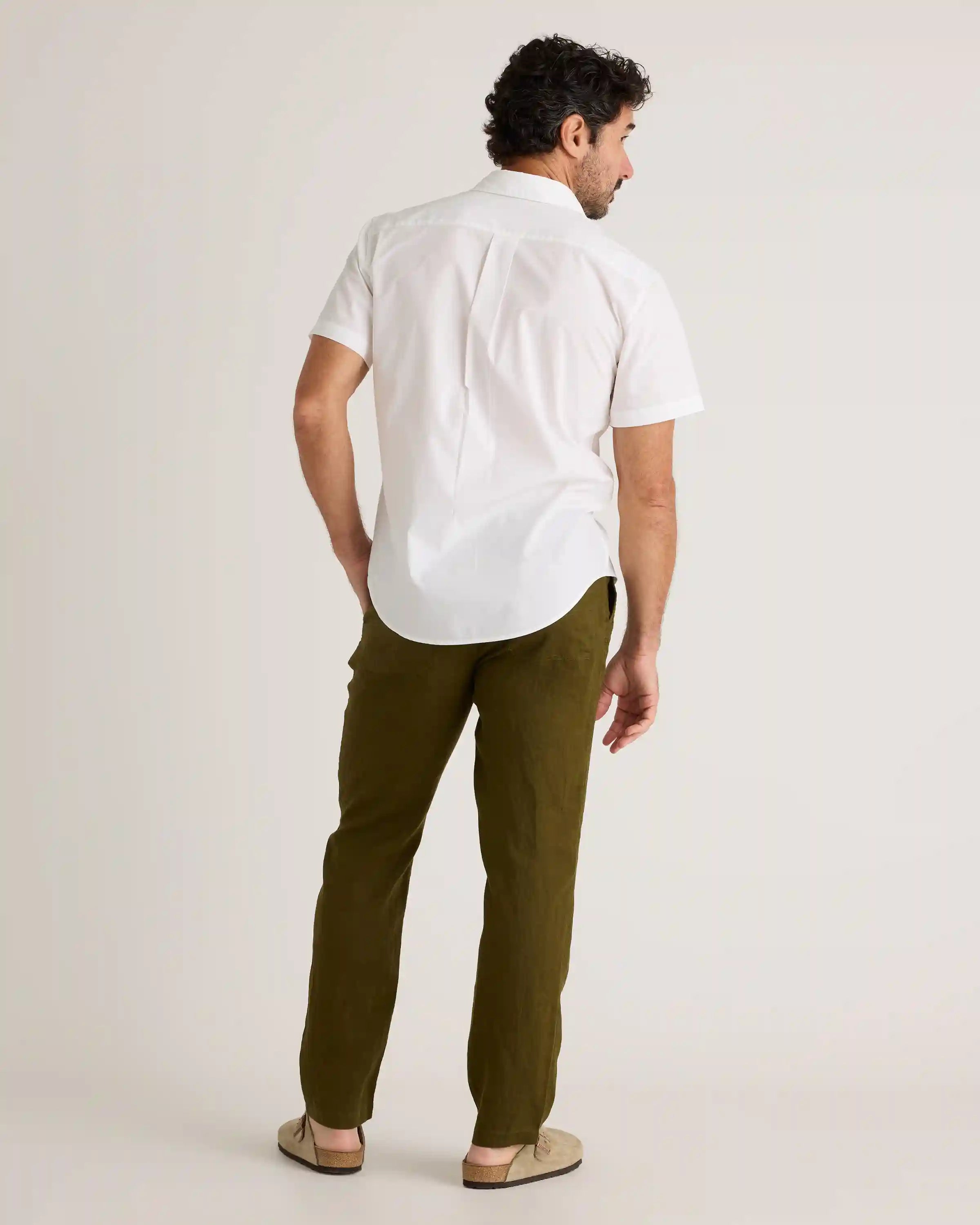 Organic Cotton Stretch Poplin Short Sleeve Shirt