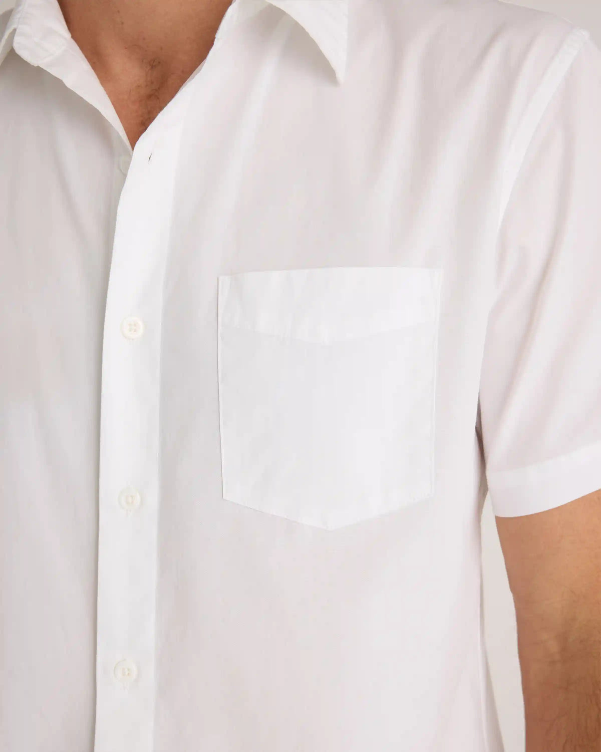 Organic Cotton Stretch Poplin Short Sleeve Shirt