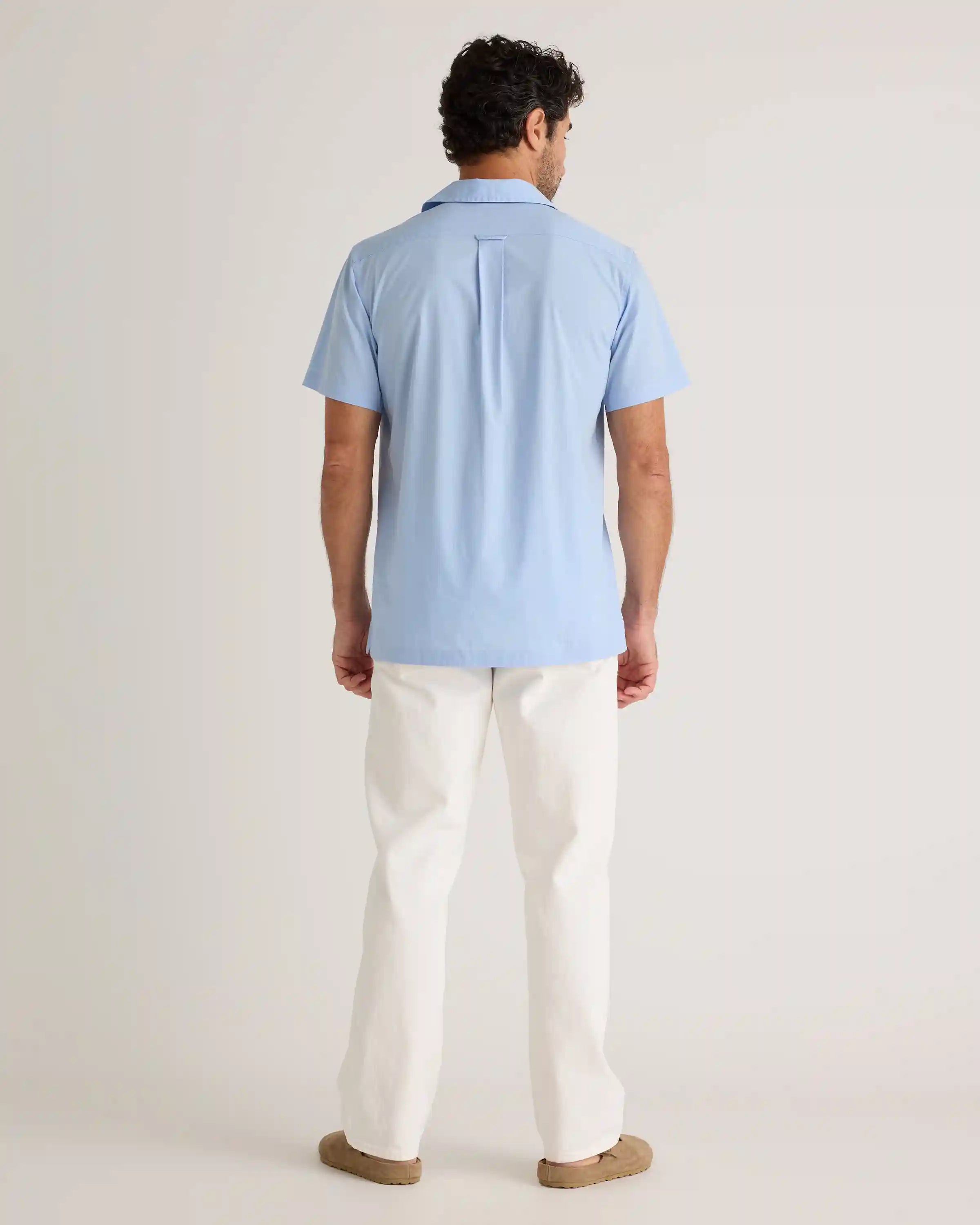 Organic Cotton Stretch Poplin Camp Shirt