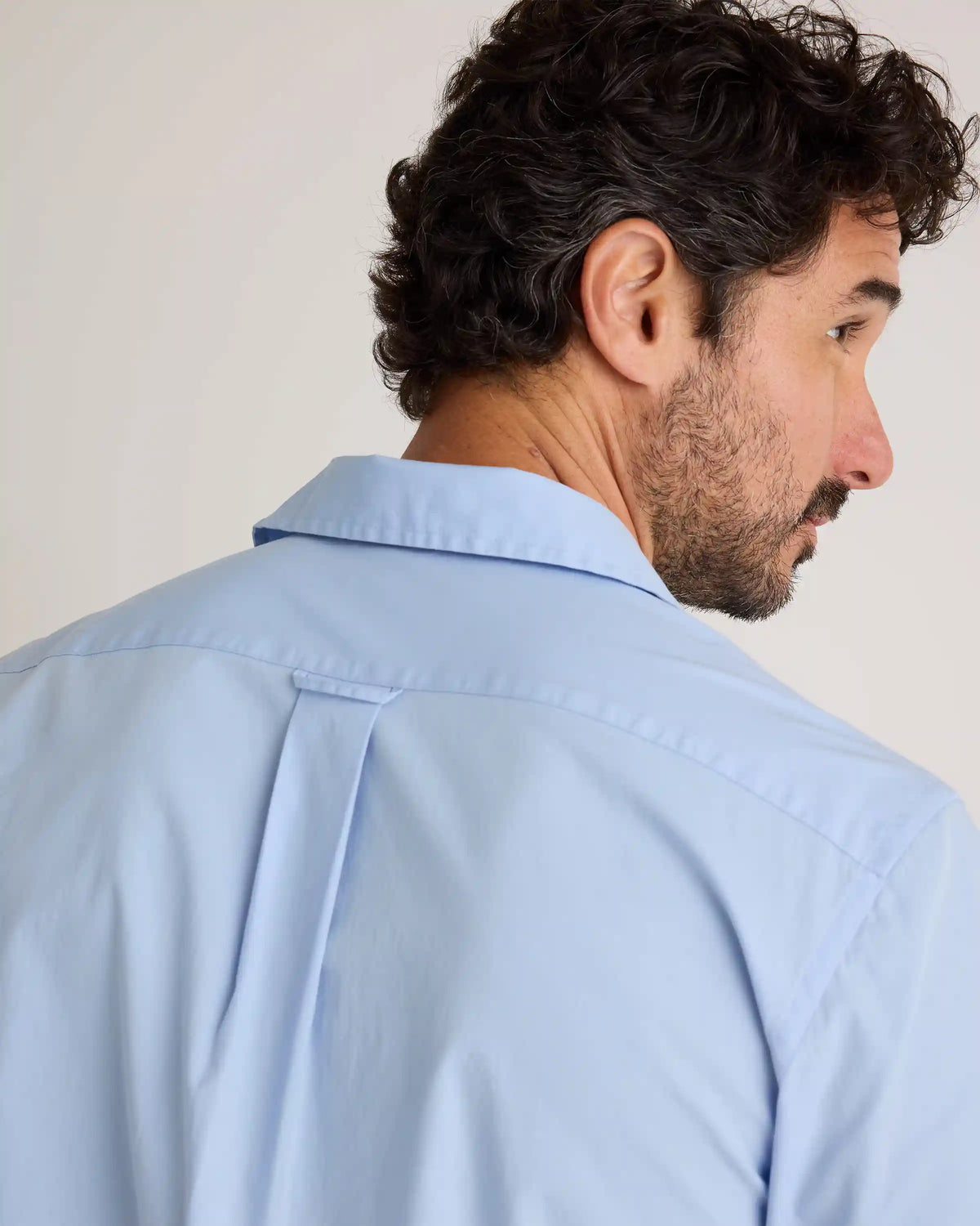 Organic Cotton Stretch Poplin Camp Shirt