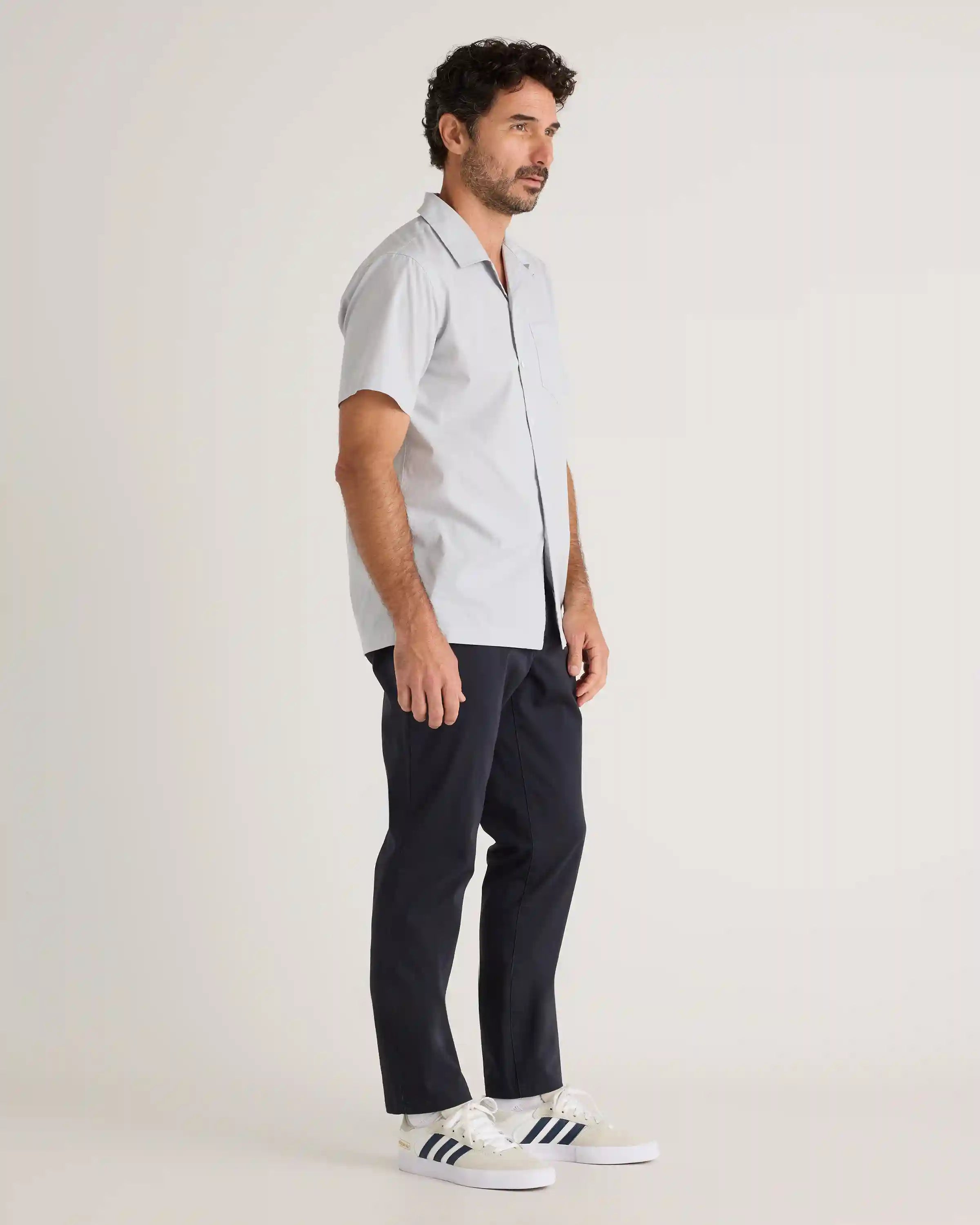 Organic Cotton Stretch Poplin Camp Shirt