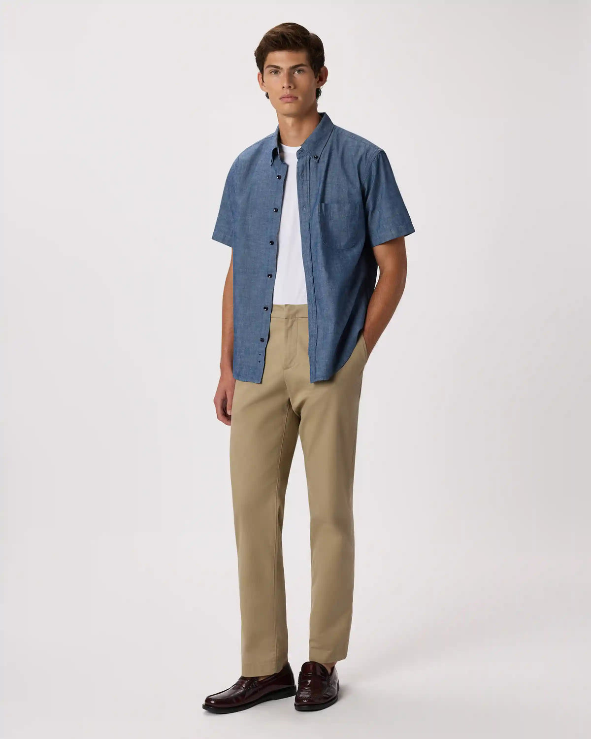 100% Organic Chambray Short Sleeve Shirt