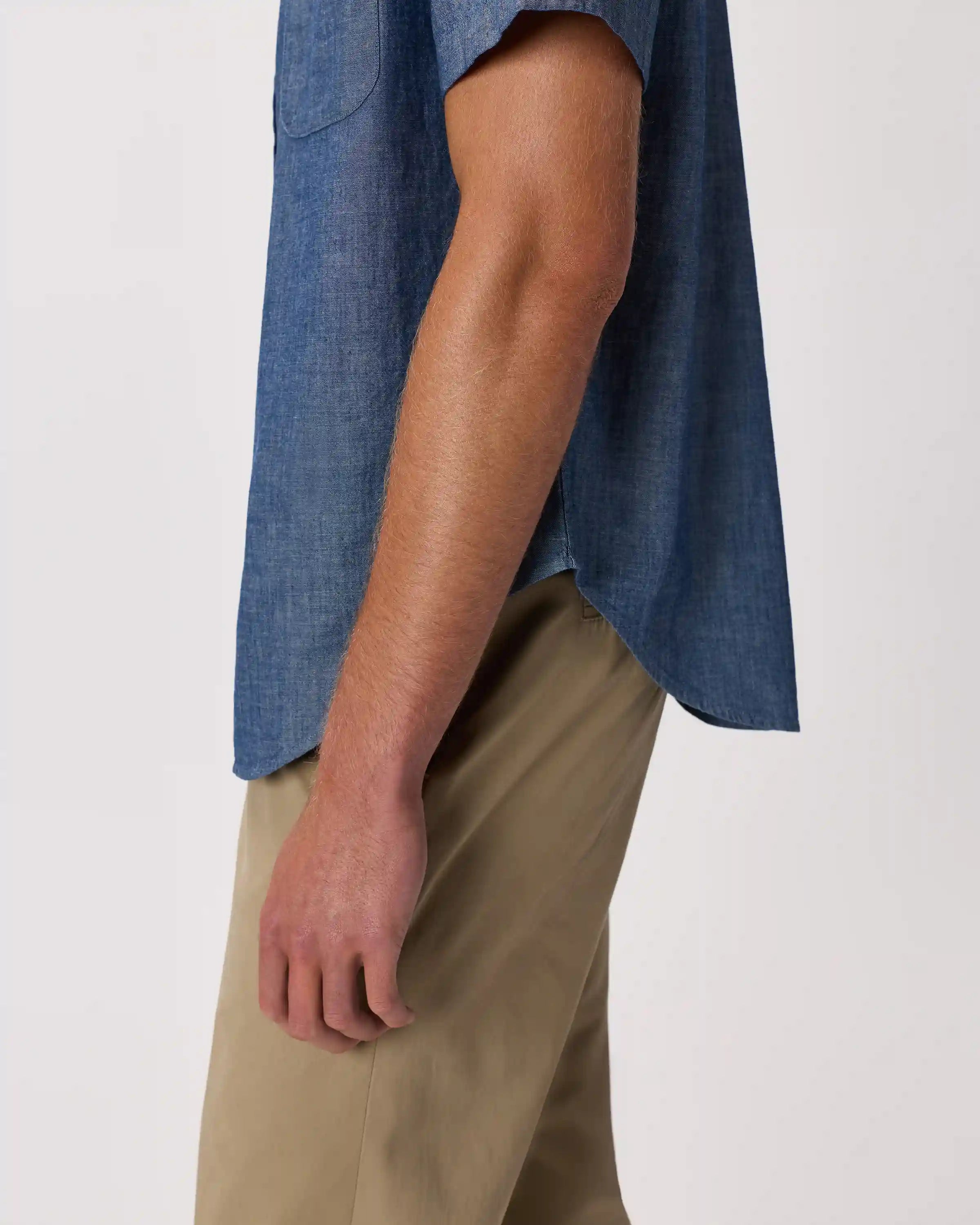 100% Organic Chambray Short Sleeve Shirt