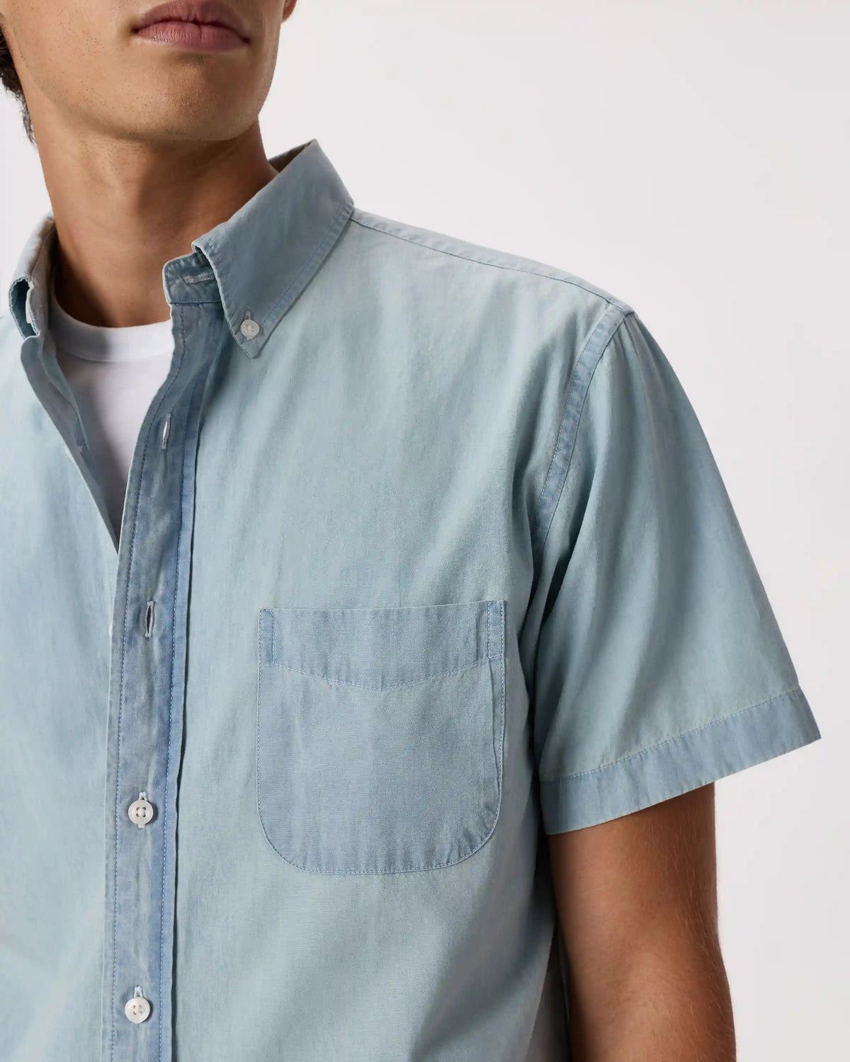 100% Organic Chambray Short Sleeve Shirt