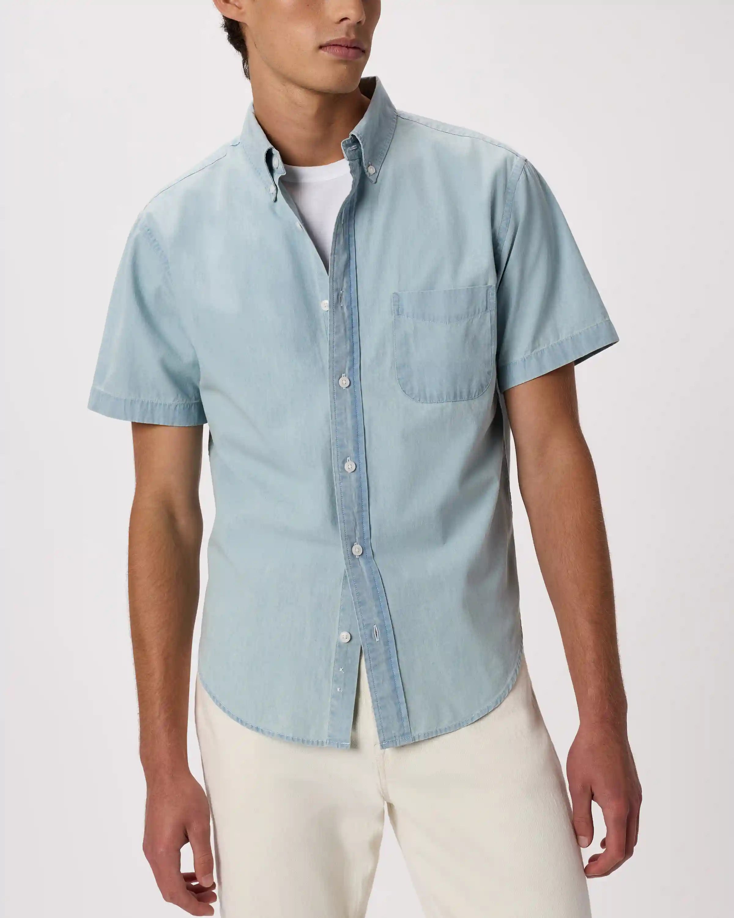 100% Organic Chambray Short Sleeve Shirt