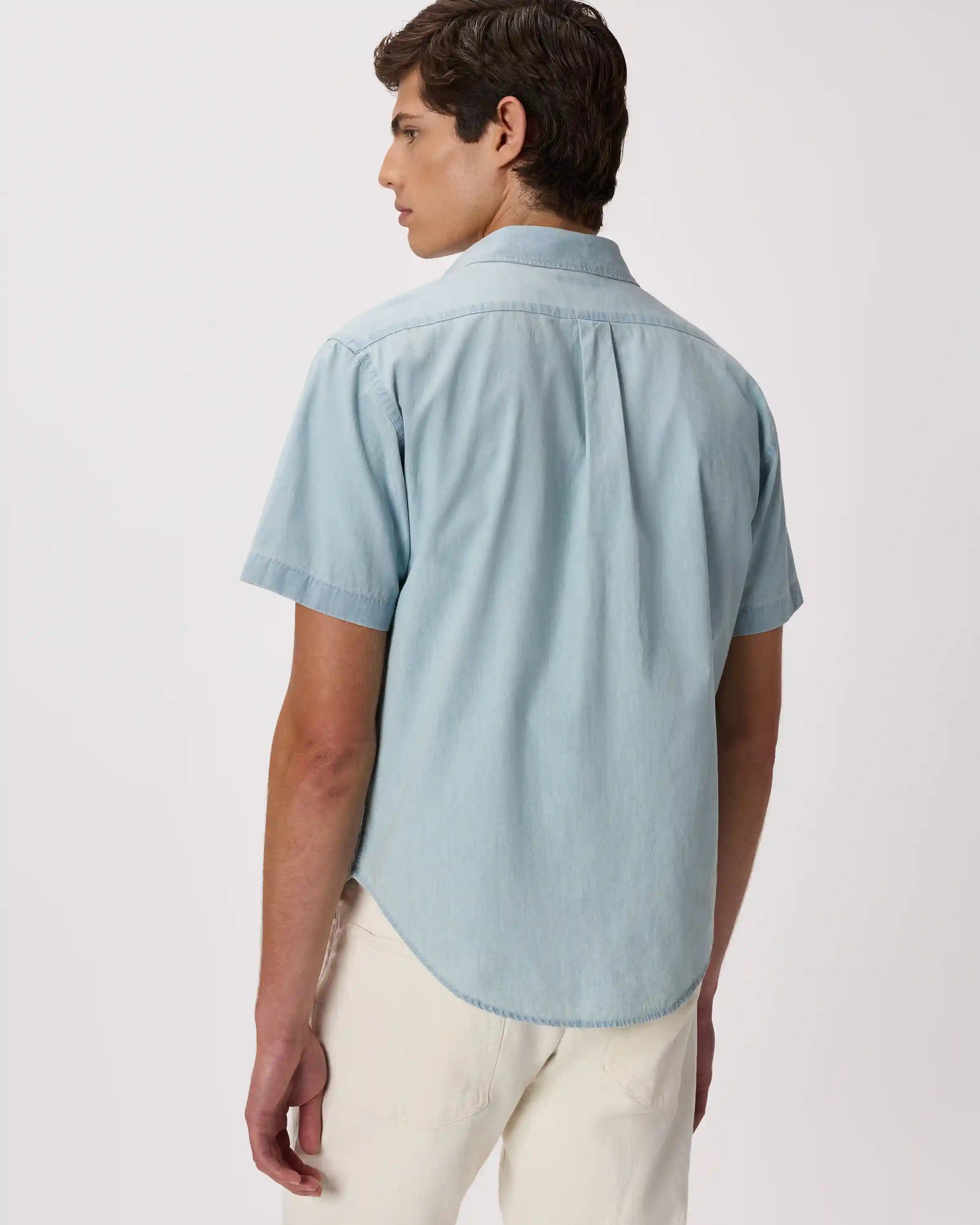 100% Organic Chambray Short Sleeve Shirt