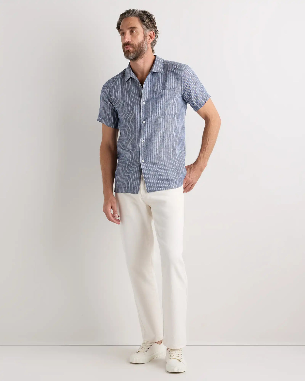 100% European Linen Camp Shirt