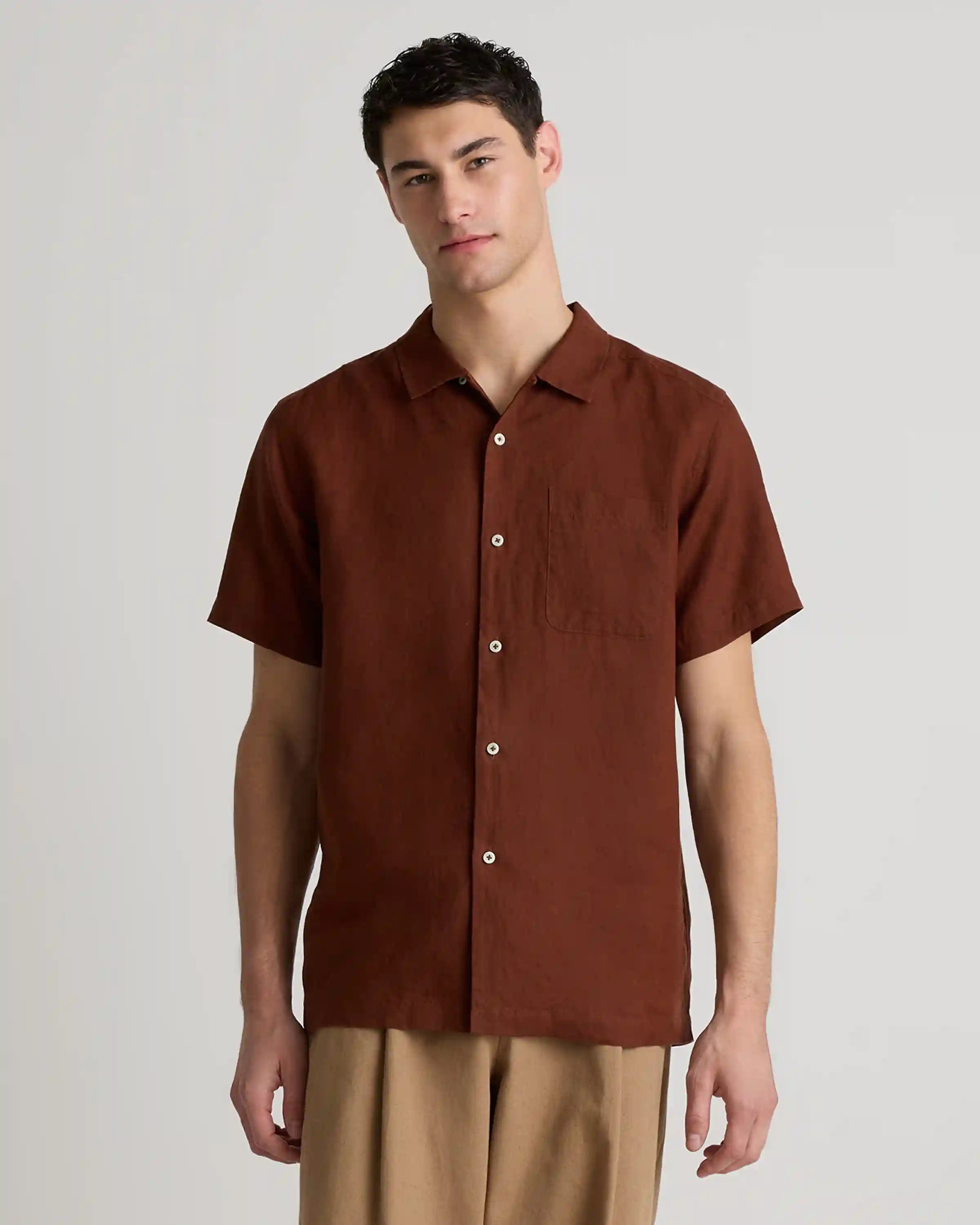 100% European Linen Camp Shirt