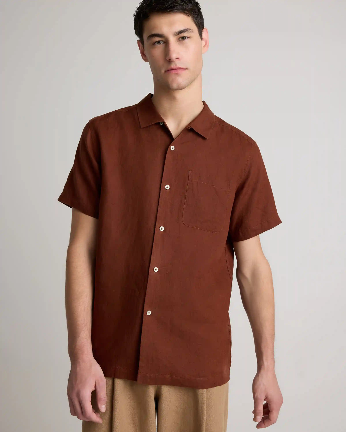 100% European Linen Camp Shirt