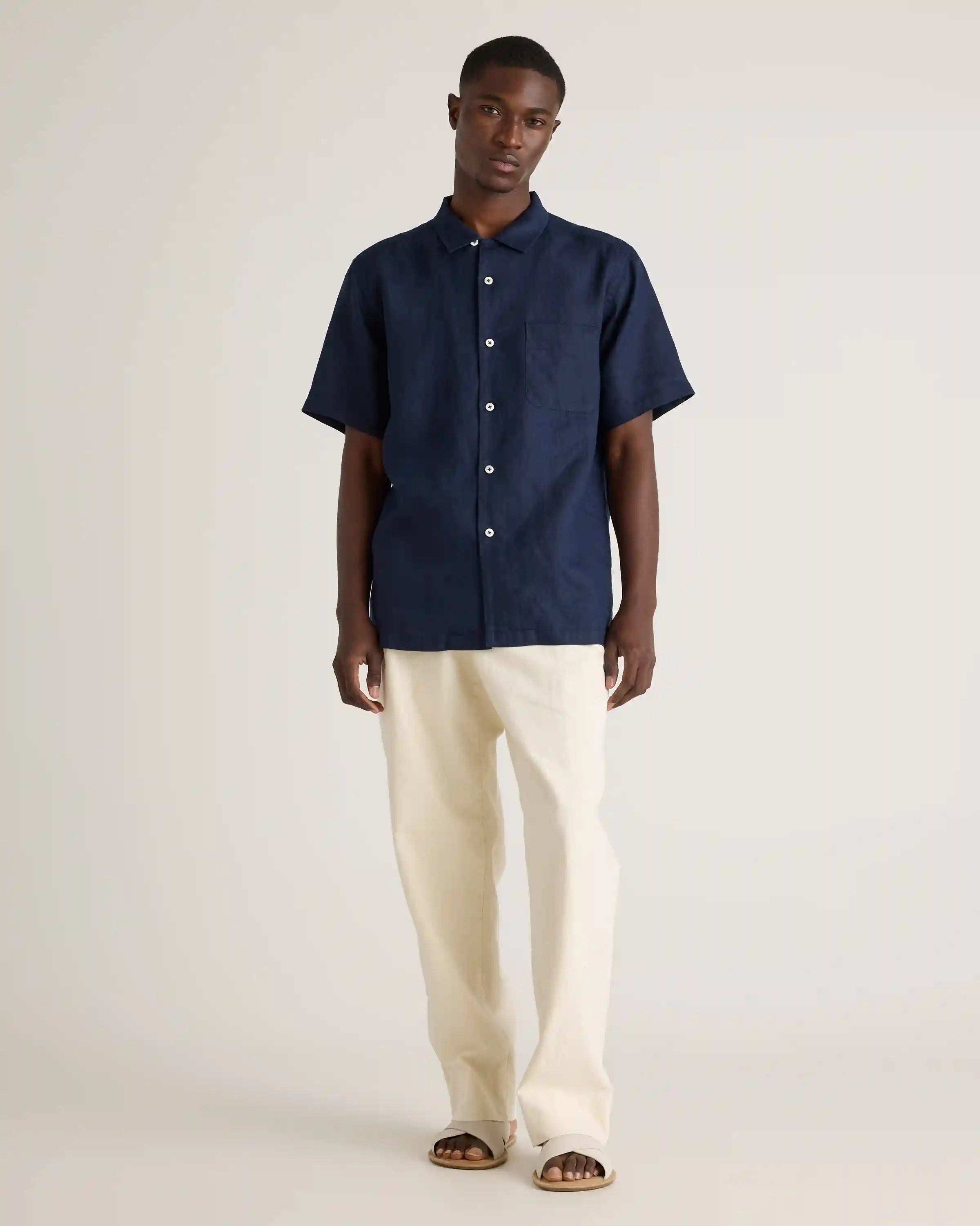 100% European Linen Camp Shirt