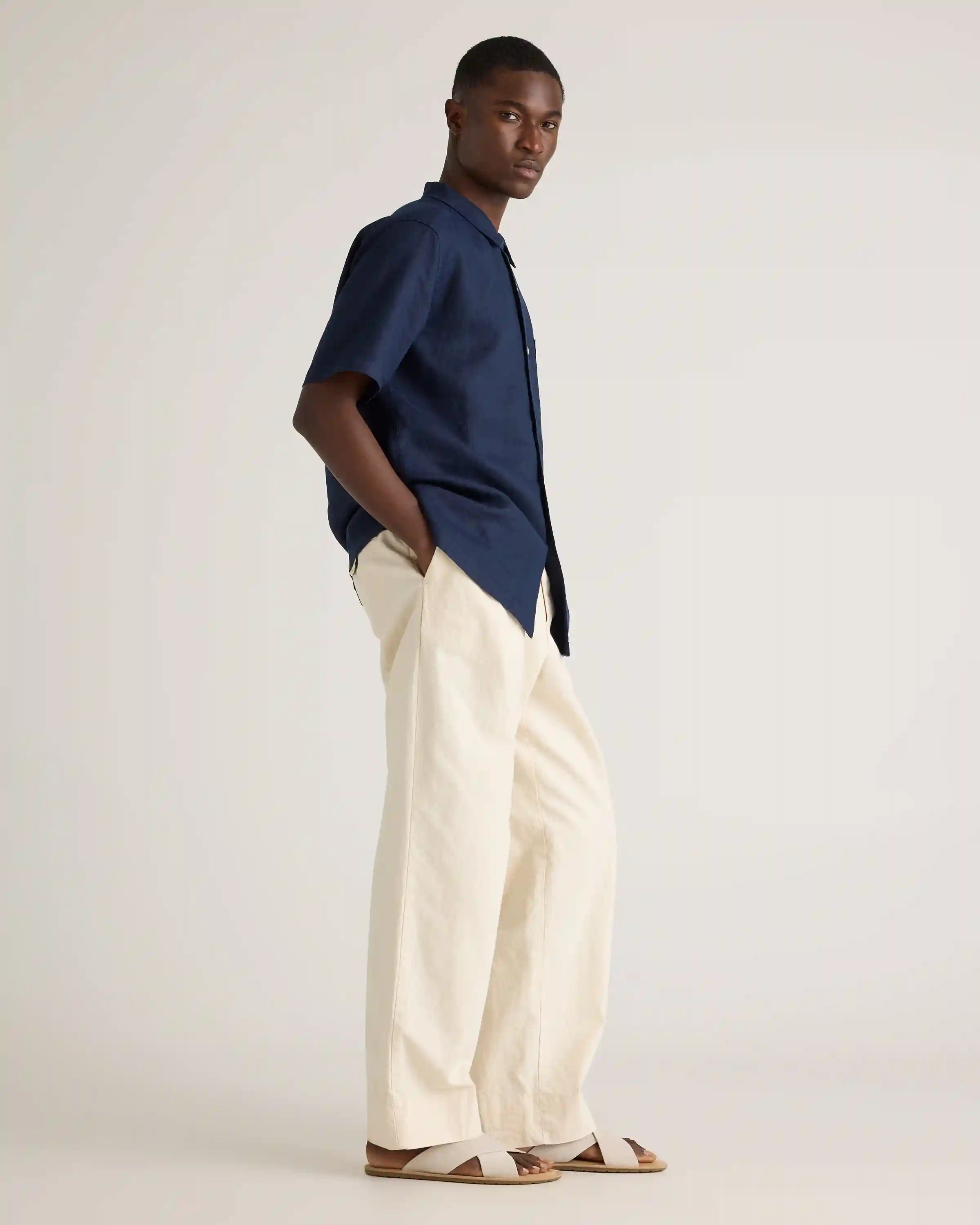 100% European Linen Camp Shirt
