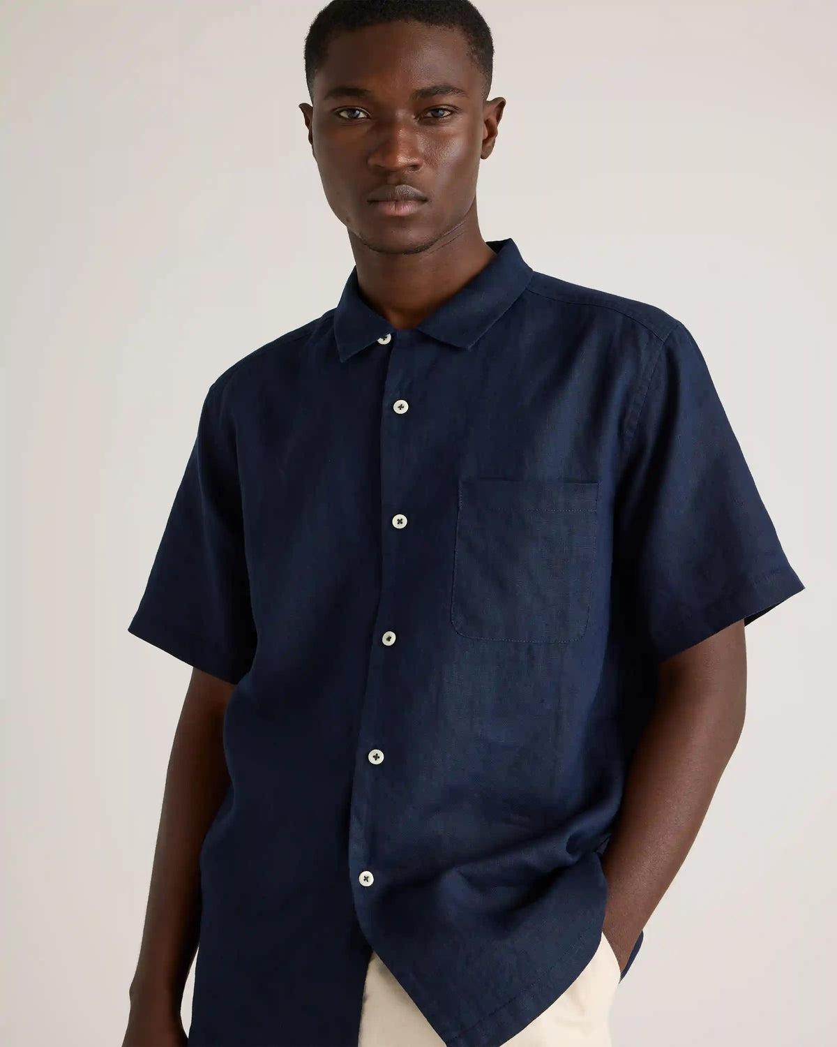 100% European Linen Camp Shirt
