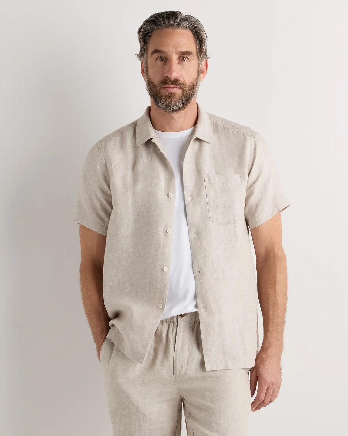 100% European Linen Camp Shirt