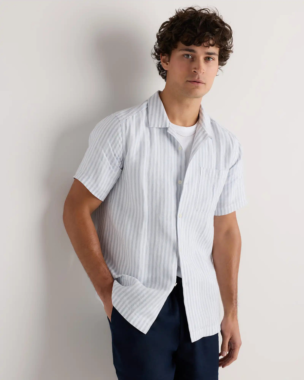 100% European Linen Camp Shirt
