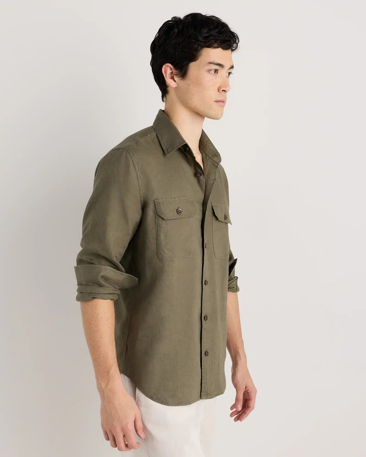 100% European Linen Utility Shirt