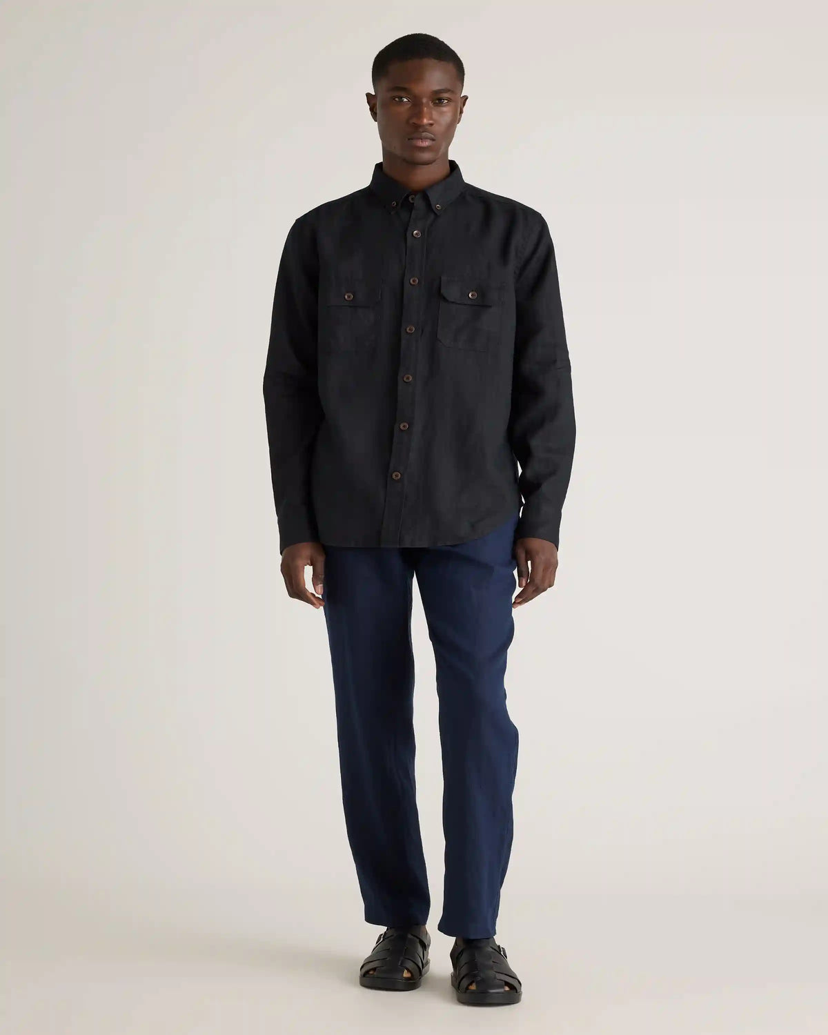 100% European Linen Utility Shirt