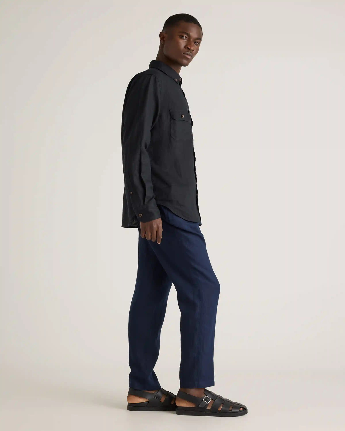 100% European Linen Utility Shirt