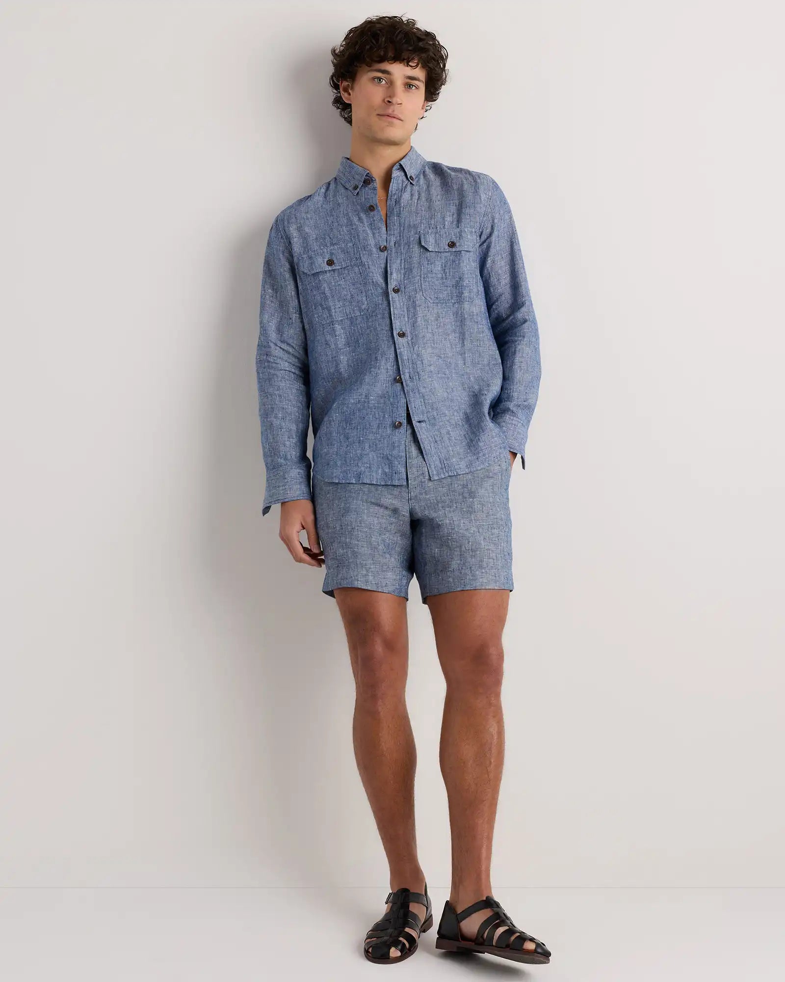 100% European Linen Utility Shirt