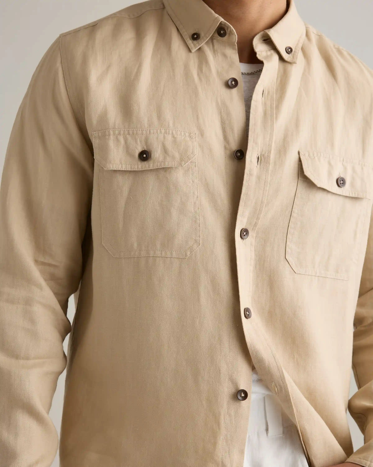 100% European Linen Utility Shirt