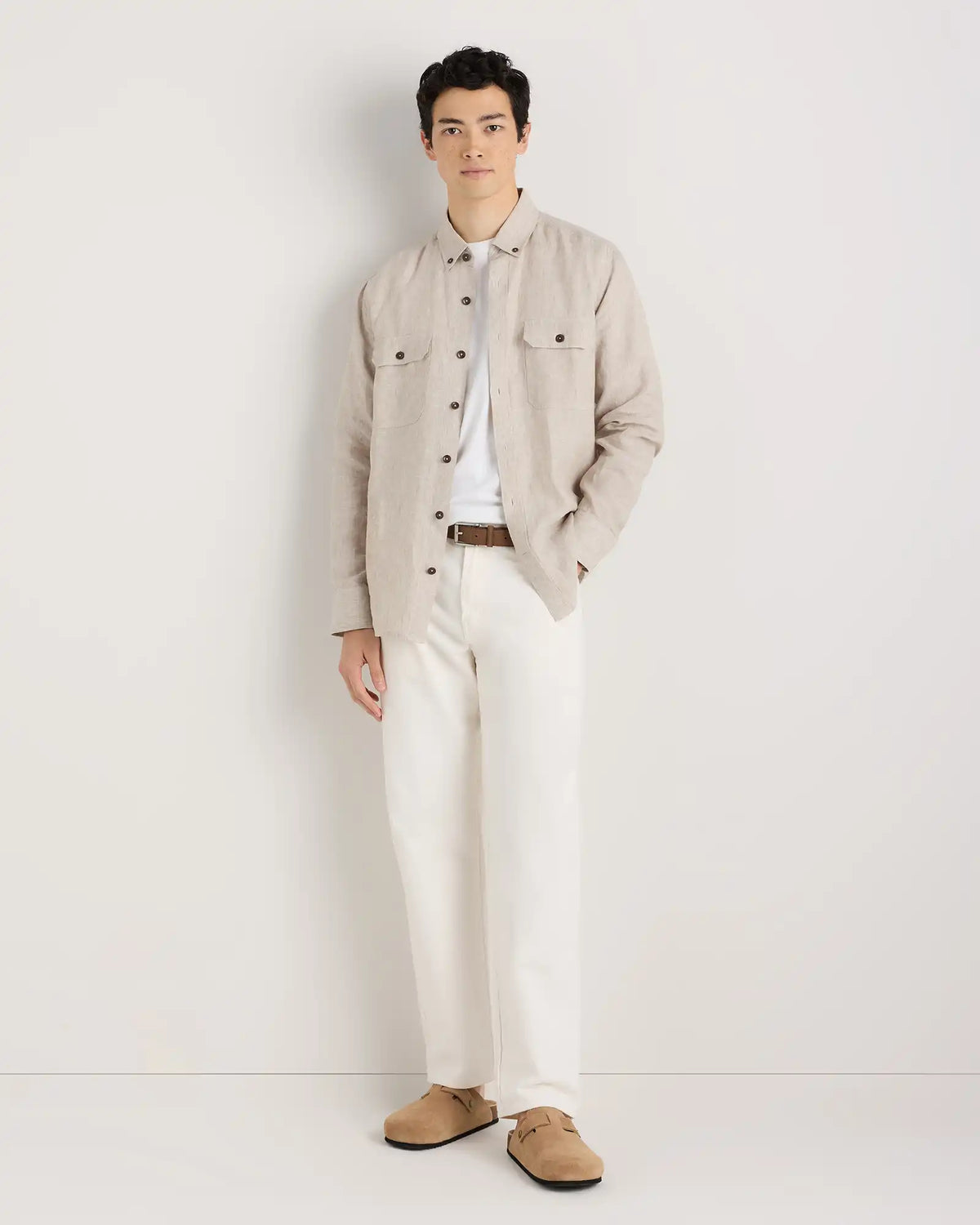 100% European Linen Utility Shirt