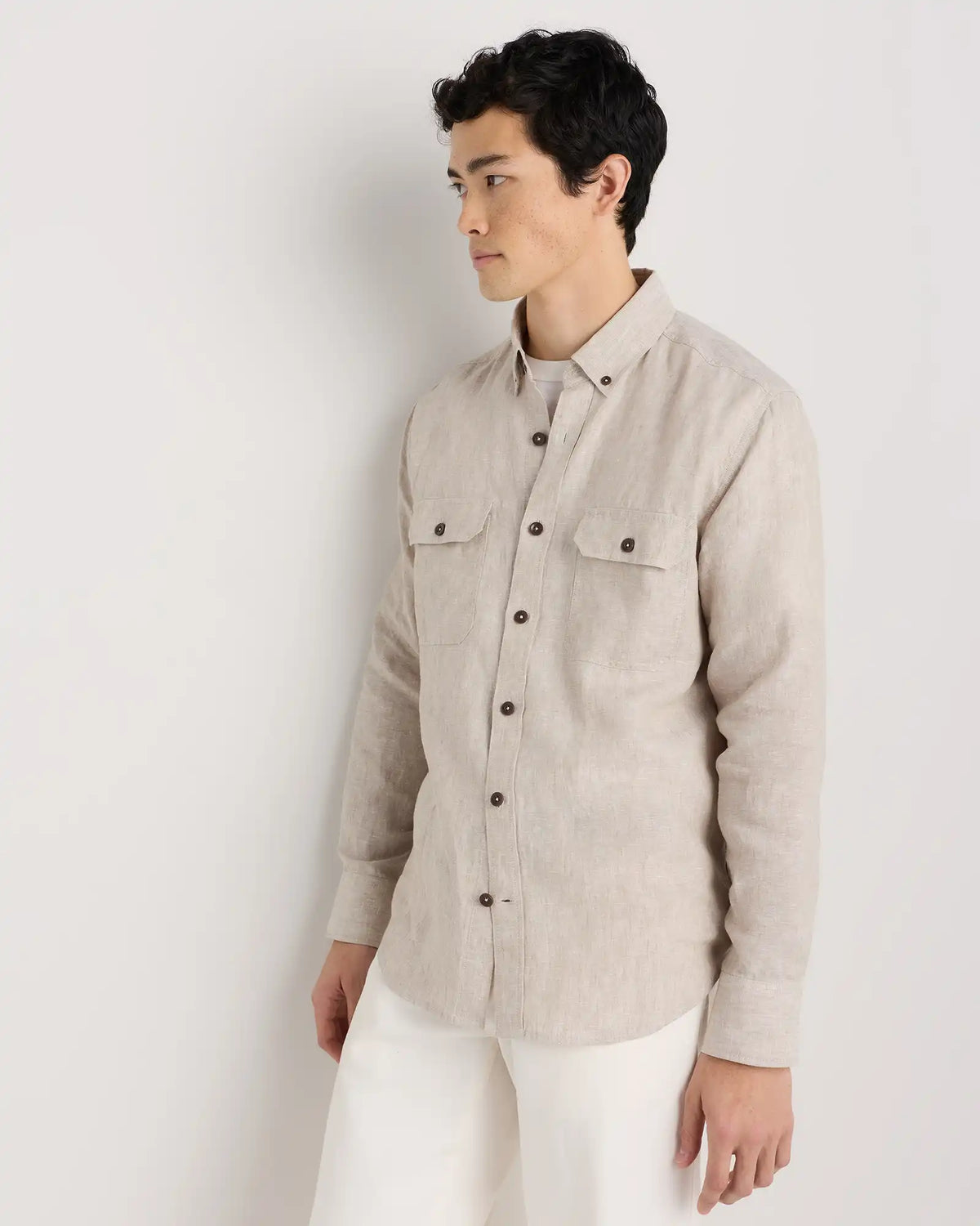 100% European Linen Utility Shirt